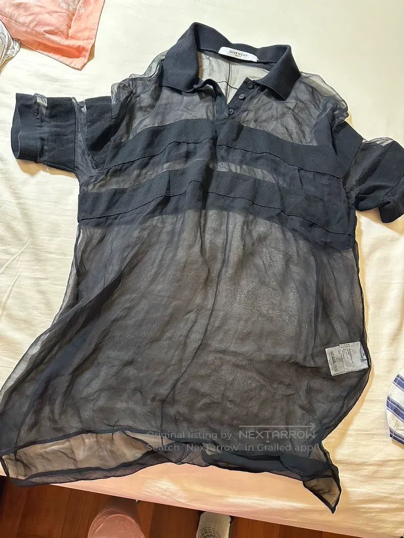 Givenchy Givenchy Black Transparent Top Worn with a Black Camisole Size US S / EU 44-46 / 1 - 4 Thumbnail