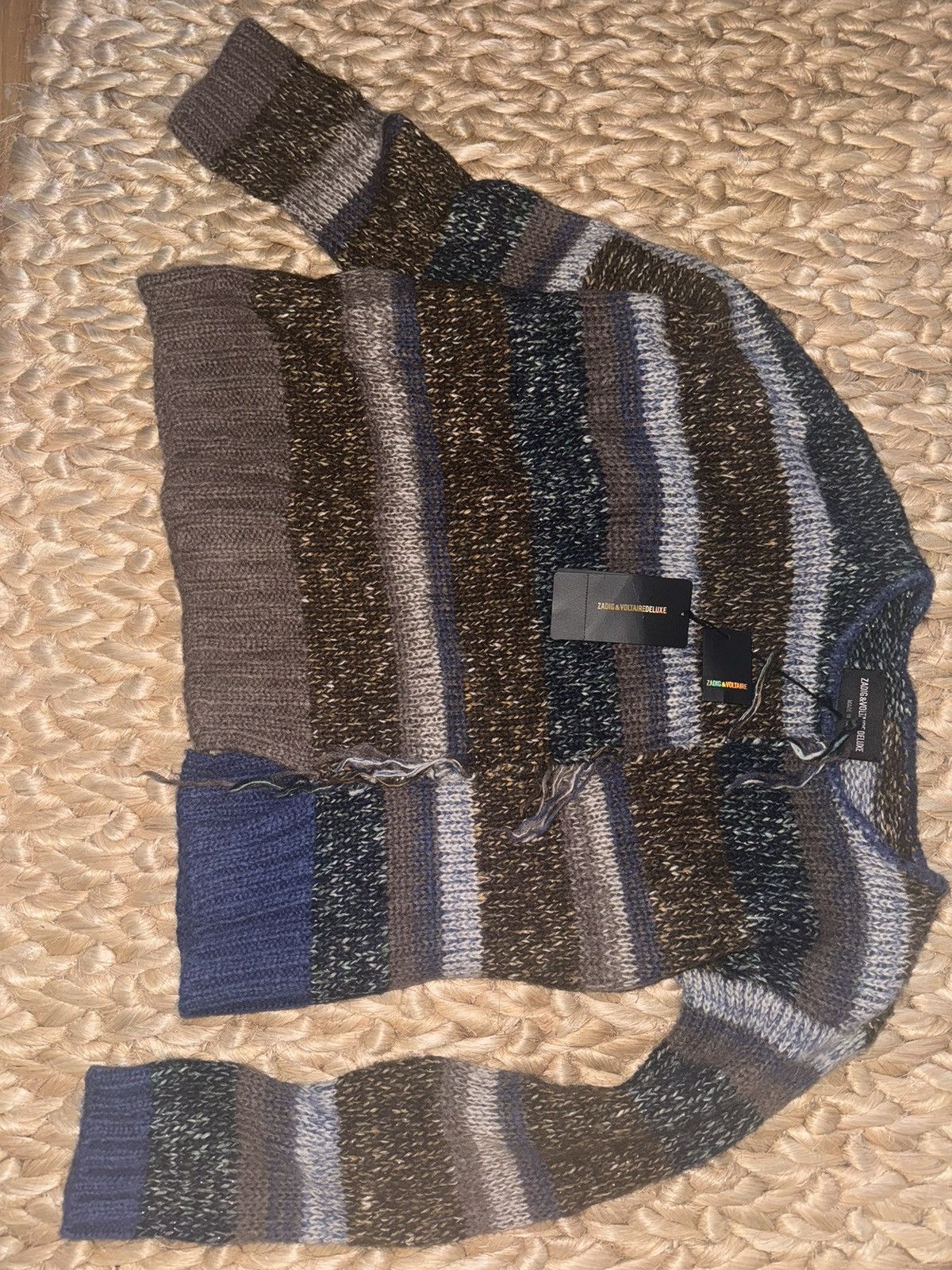 Zadig & Voltaire Zadig & Voltaire Multicolor Tie-Front Knit Sweater Size XS / US 0-2 / IT 36-38 - 4 Thumbnail