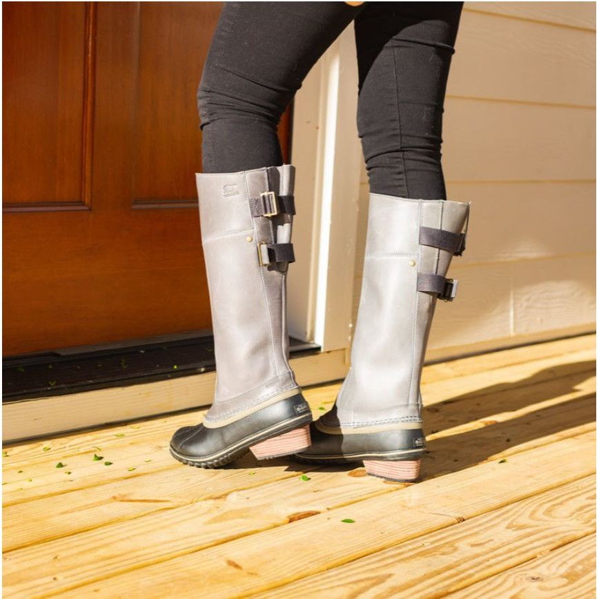 SOREL New Sorel Slimpack Riding Tall II Gray Leather Snow Boot Siz Size US 10 / IT 40 - 10 Thumbnail