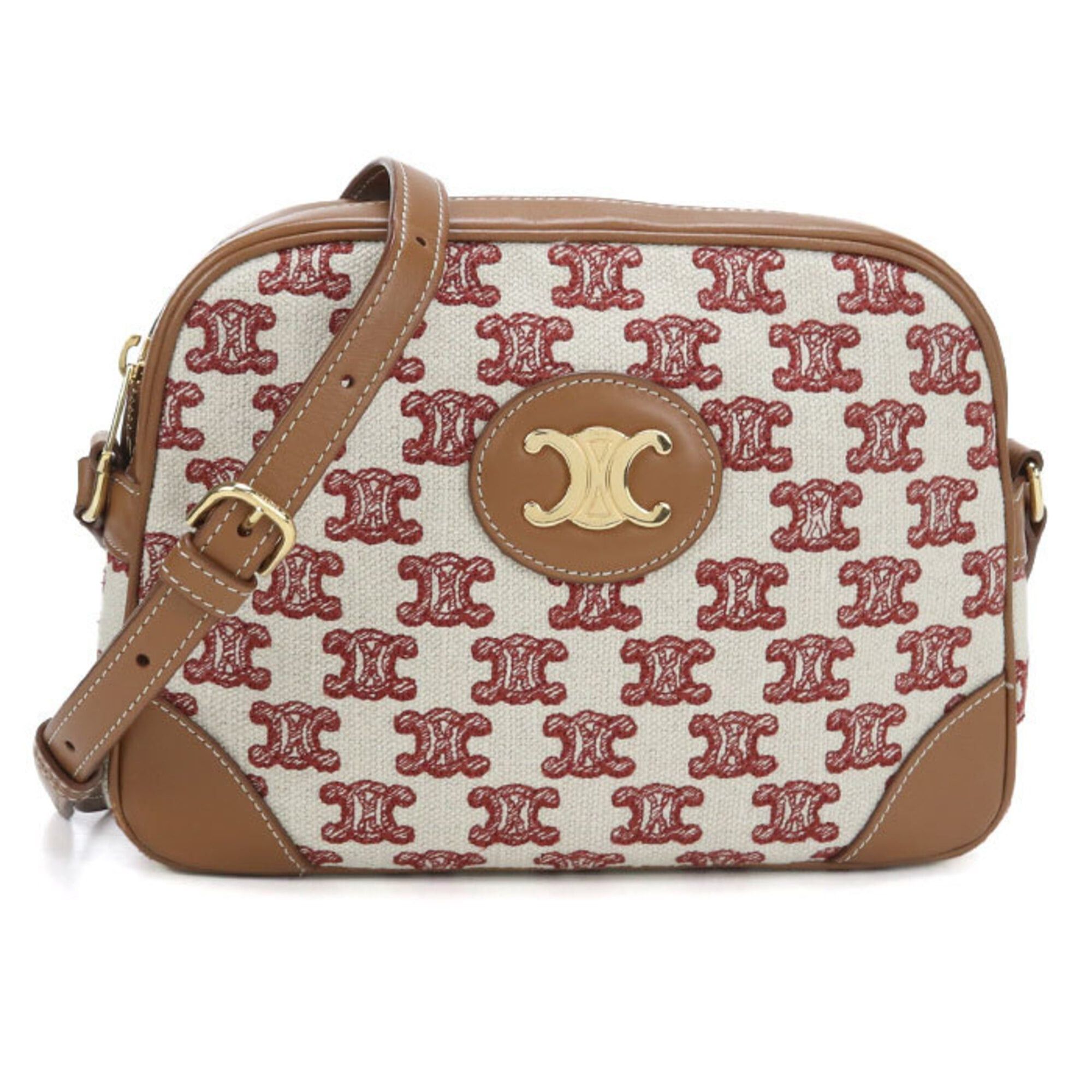 Celine Celine Crossbody Shoulder Bag 194332CS8 Triomphe Women's Brown Size ONE SIZE - 1 Thumbnail