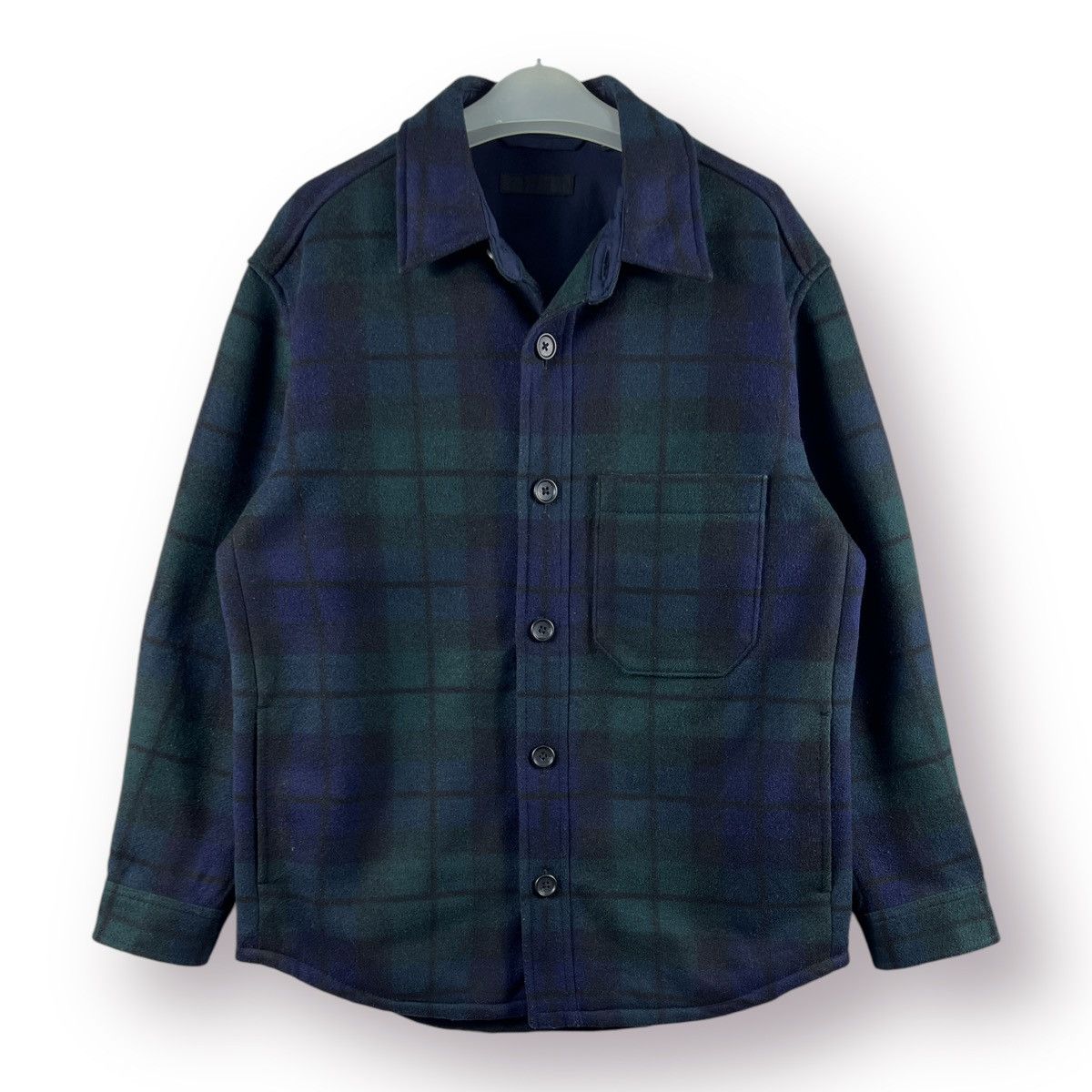 Japanese Brand × Uniqlo 🔥 UNIQLO BLUE TARTAN WOOL JACKET - M Size US S / EU 44-46 / 1 - 1 Thumbnail