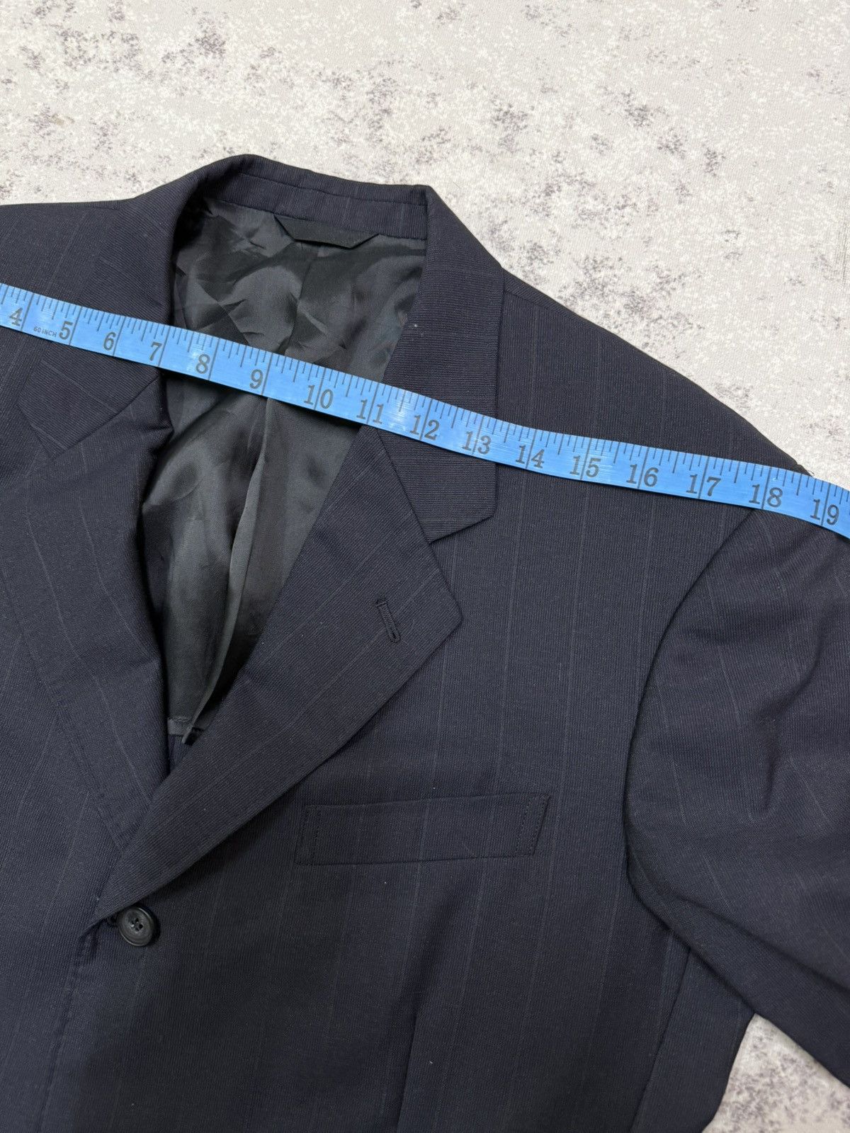 Yohji Yamamoto A.A.R Yohji Yamamoto Durban Dark Blue Stripe Blazzer Size US M / EU 48-50 / 2 - 20 Thumbnail