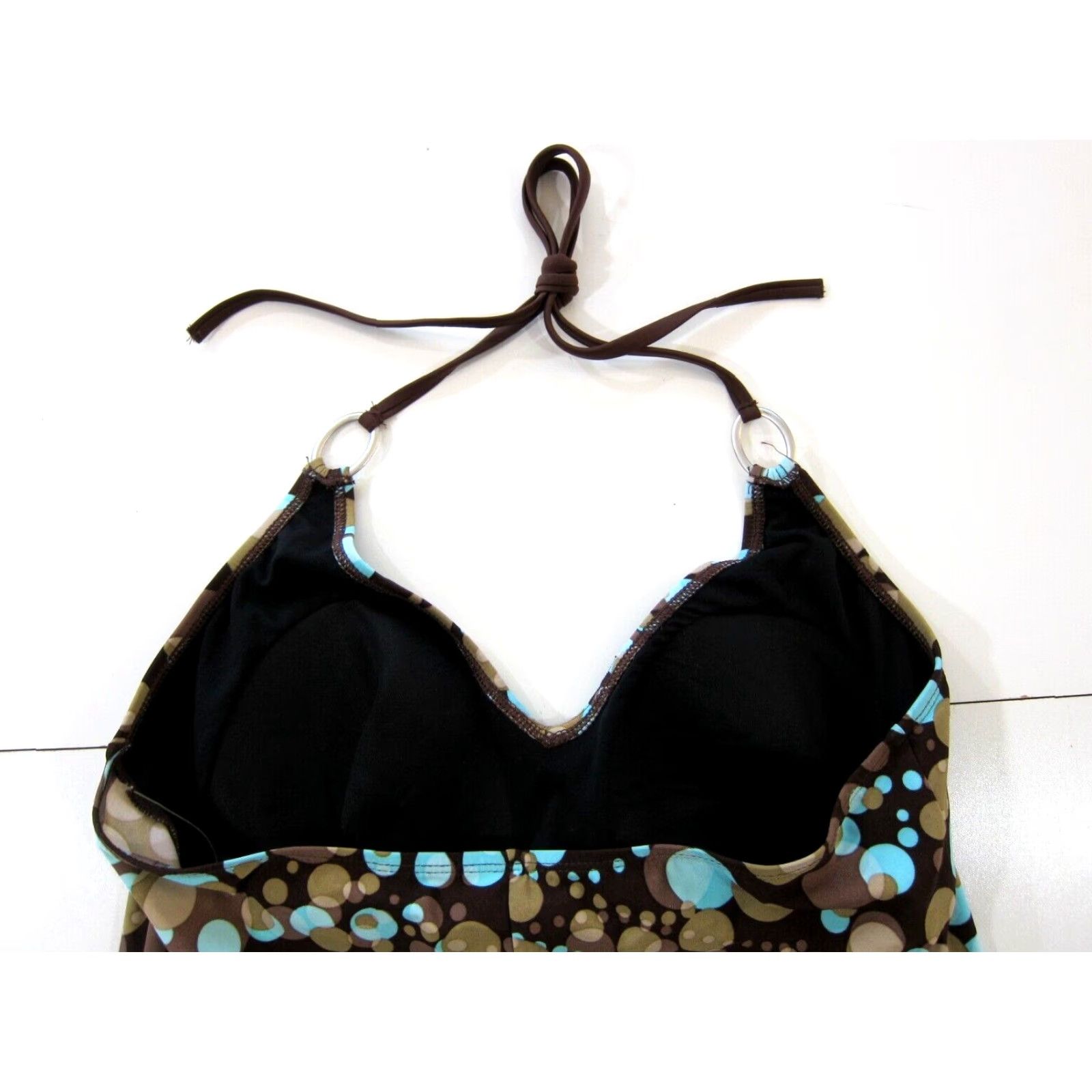 Speedo Speedo Tankini Women 18 NWT Brown Blue Polka Dot Built In Bra Swim Top Shirt Women 18 Size XXL / US 16-18 / IT 52-54 - 4 Thumbnail