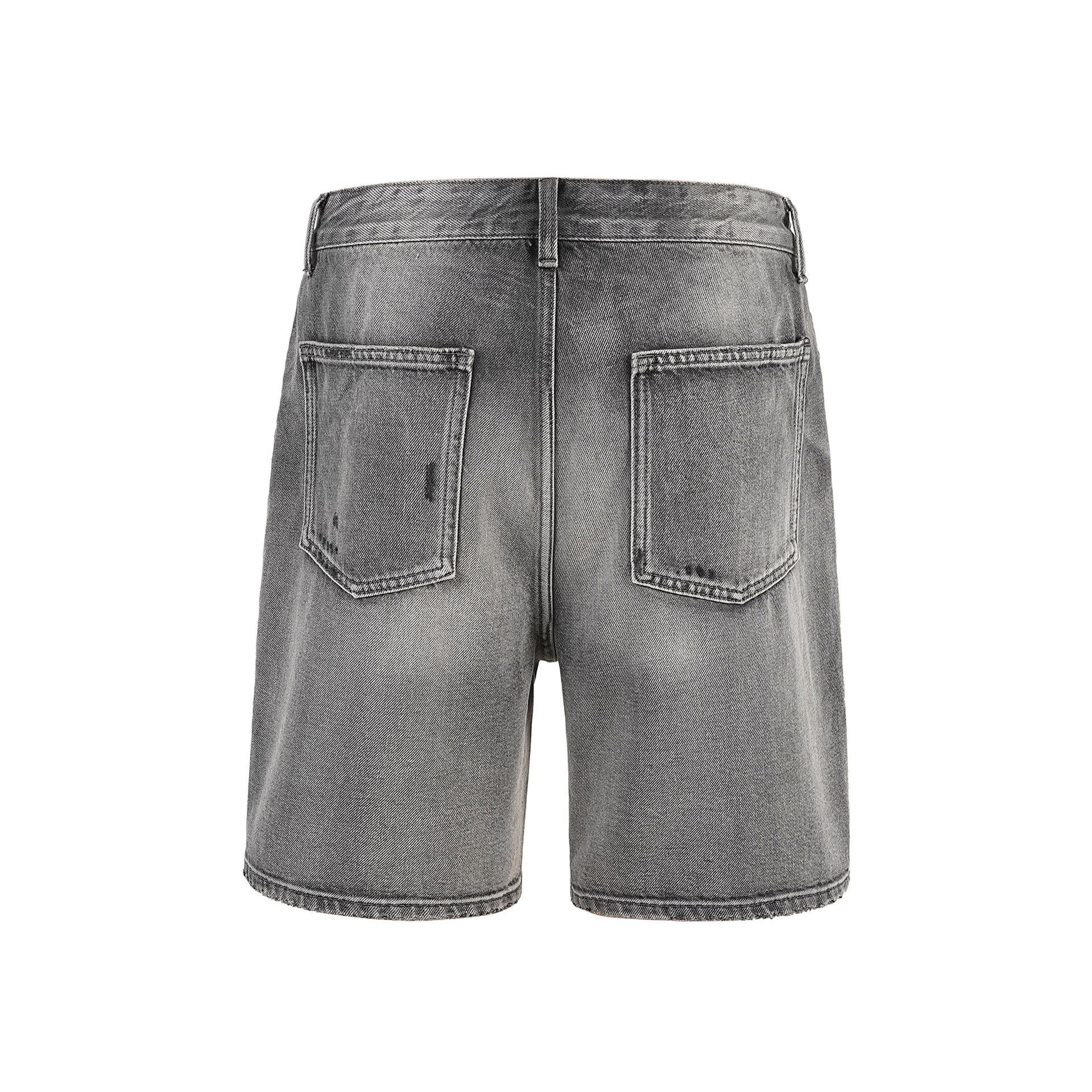 Japanese Brand Washed workwear vintage whisker ripped denim shorts Size US 32 / EU 48 - 2 Thumbnail