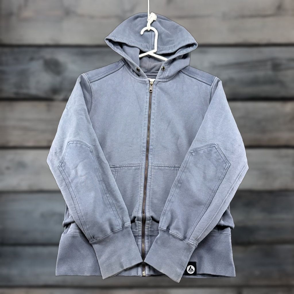 Vintage VINTAGE American Giant Jacket Mens Small Blue Full Zip Hoodie Cotton Heavyweight Bomber Hooded 90s Grunge USA Logo Size US S / EU 44-46 / 1 - 1 Thumbnail