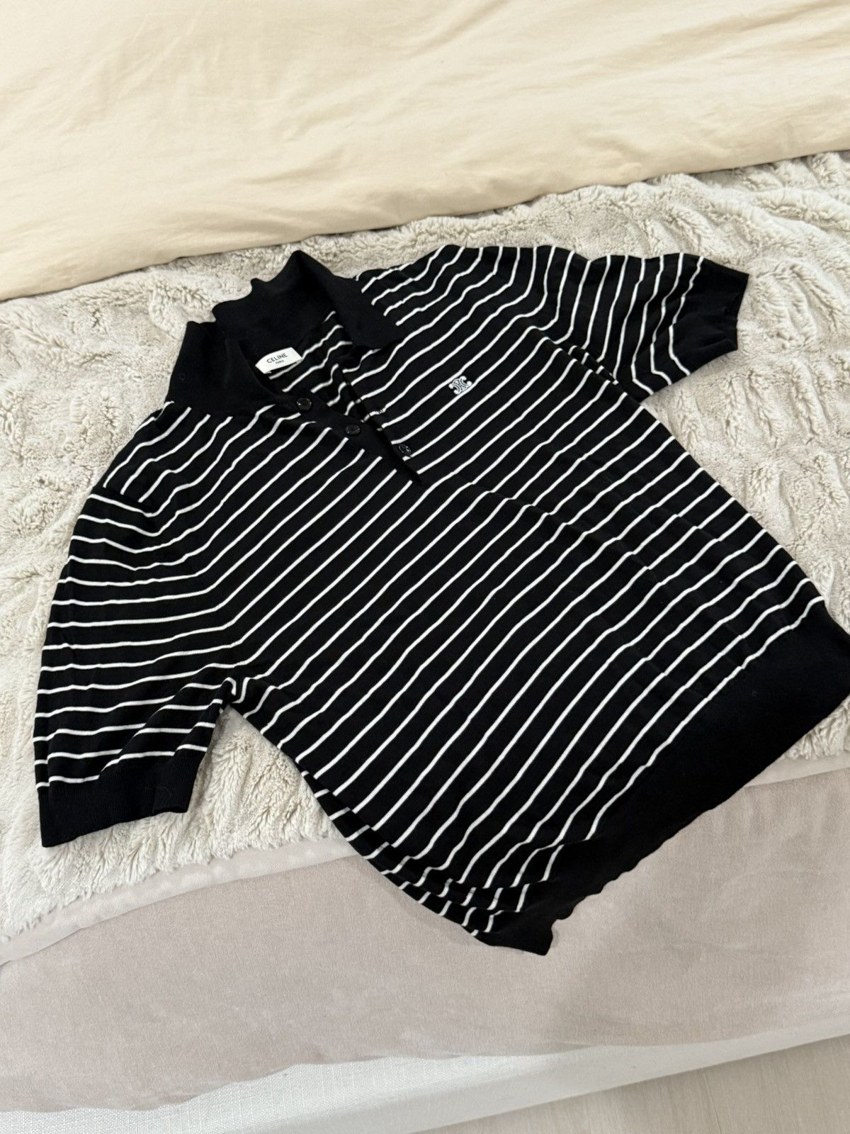Celine Celine slim fit logo polo shirt Size US M / EU 48-50 / 2 - 3 Thumbnail
