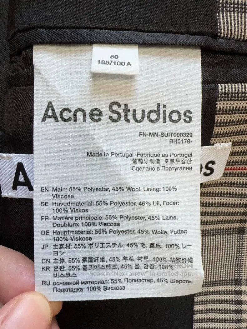 Acne Studios Acne Studios Prince of Wales Check Single-Breasted Suit, M Size 50L - 6 Thumbnail