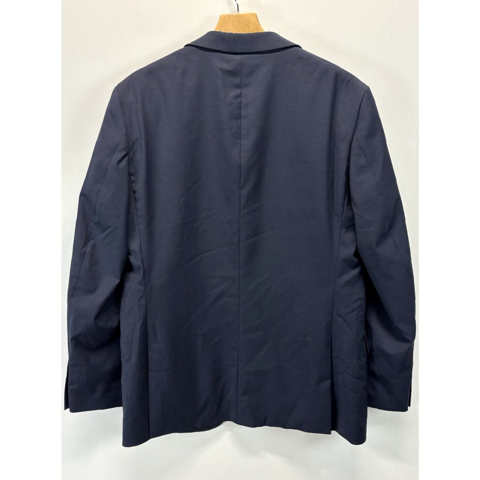 Jos. A. Bank VINTAGE Jos. A. Bank Traveler TECH Navy Blue Blazer Jacket 42L Slim Fit Big & Tall Double-Vented Wool Mens Size 42L - 3 Thumbnail