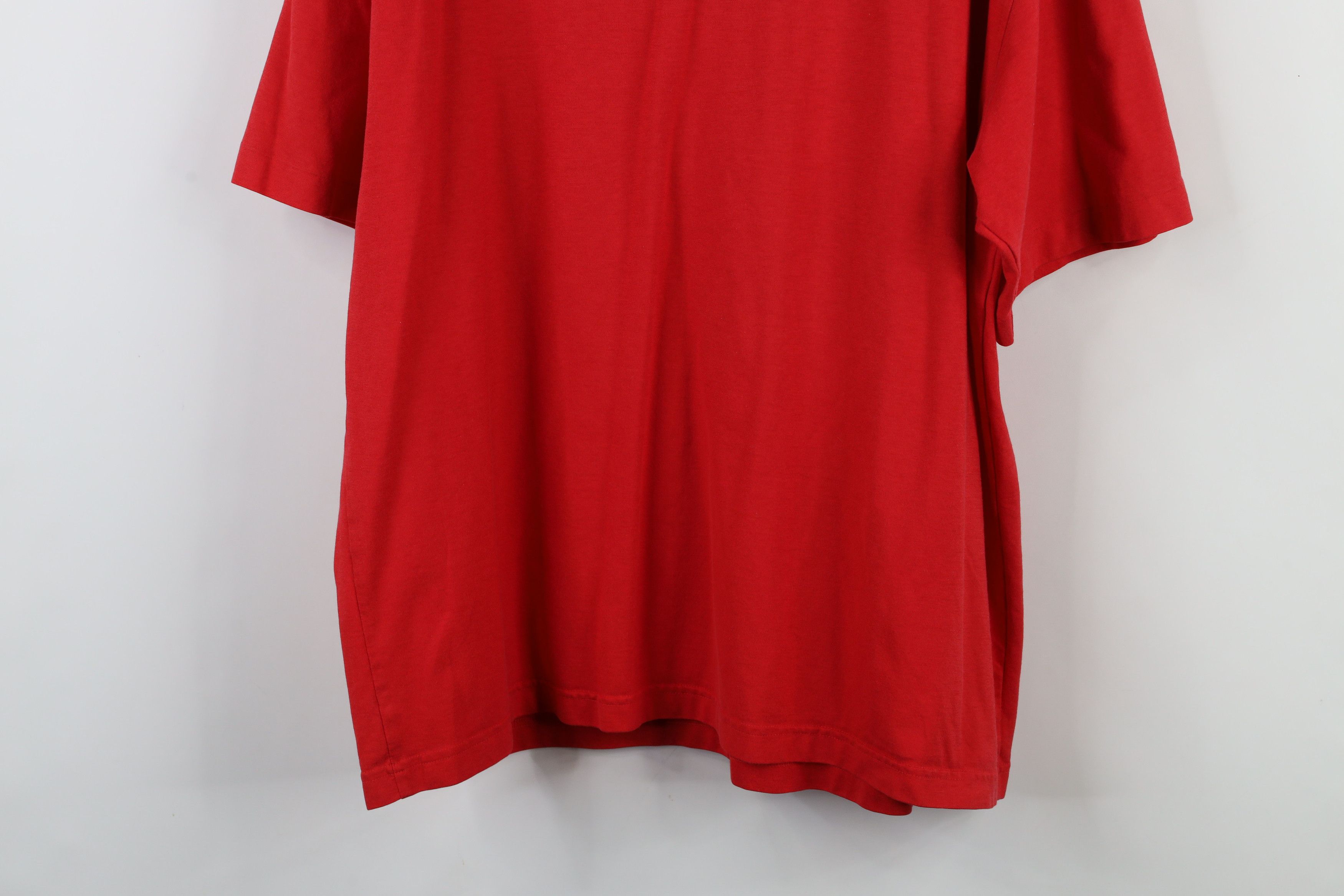 Vintage Vintage 90s Streetwear Blank Knit Collared Polo Shirt Red Size US XL / EU 56 / 4 - 11 Thumbnail