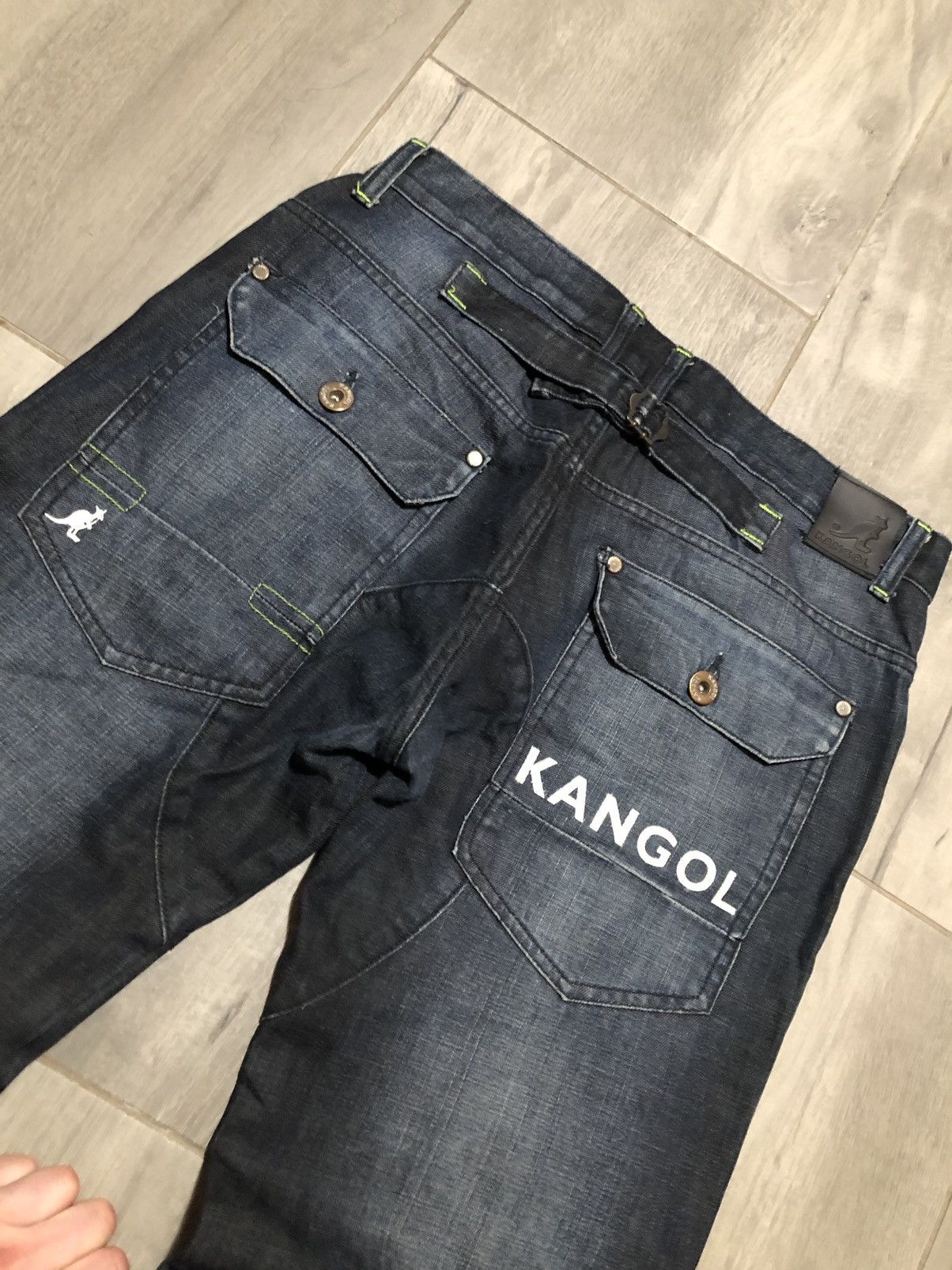 Kangol × Vintage Vintage Rare 90s Kangol Jeans Streetwear Y2K Drill Size US 34 / EU 50 - 2 Thumbnail
