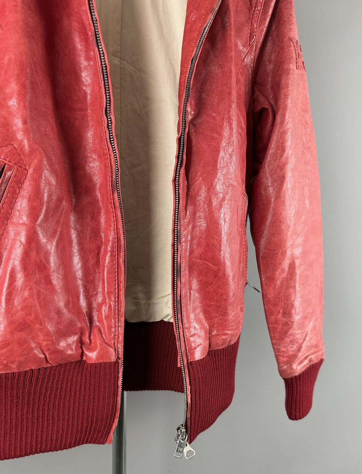Adidas Yohji Yamamoto - Adidas - Y-3 Leather Biker Shoulder Patch Size US M / EU 48-50 / 2 - 9 Thumbnail
