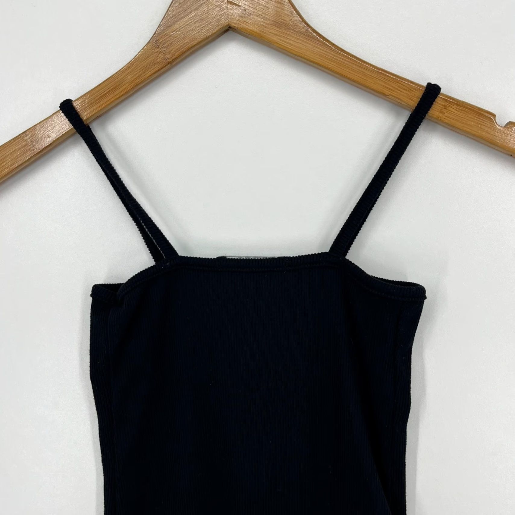 Brandy Melville Brandy Melville Tank Adult S Black Cotton Bodysuit Top Sleeveless Square Neck Spaghetti Strap Tank Women Shirt Basic Size S / US 4 / IT 40 - 6 Thumbnail