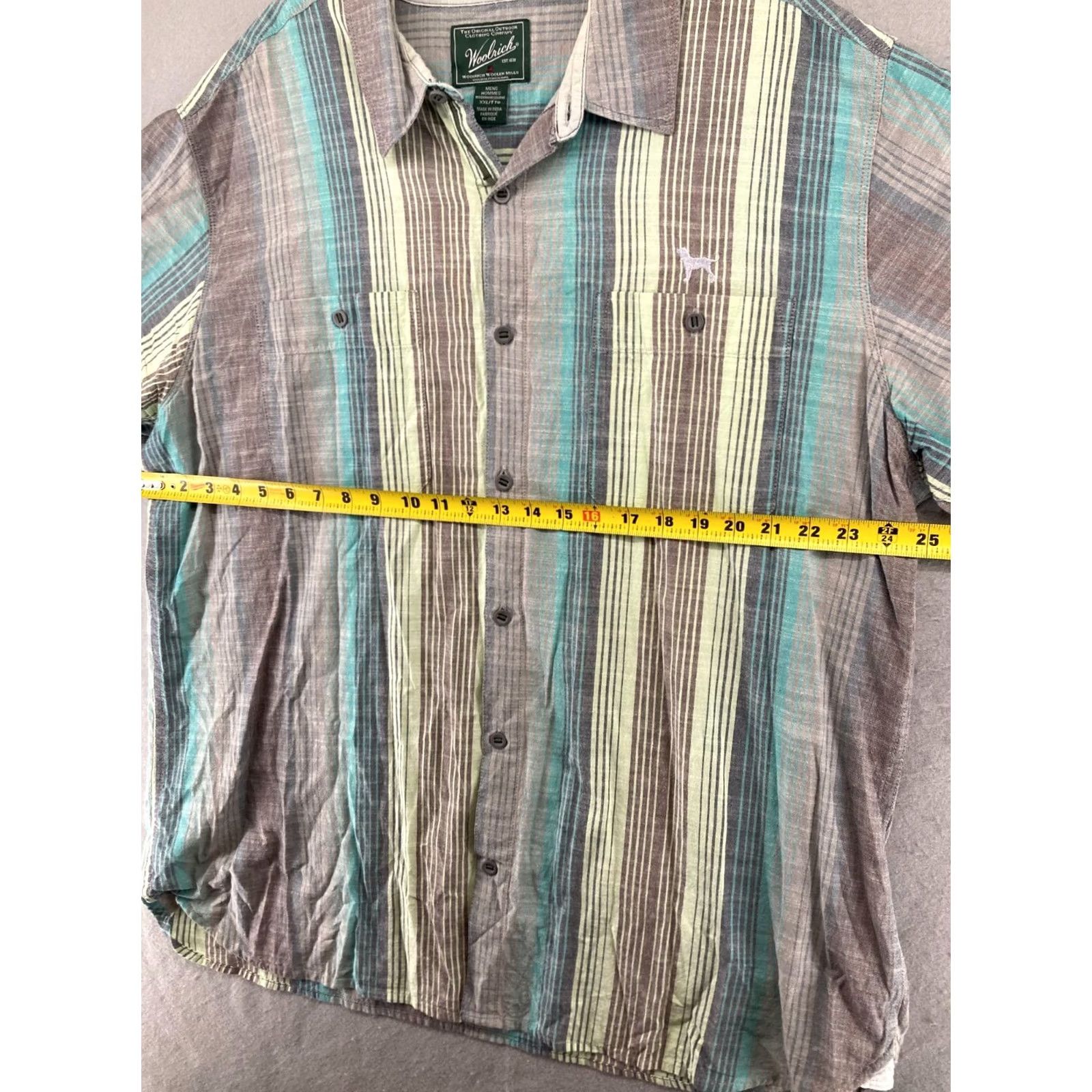 Vintage Woolrich Shirt 2XL Striped Button-Up Outdoor Casual Mens Shirt IIIOh? Size US XXL / EU 58 / 5 - 2 Thumbnail