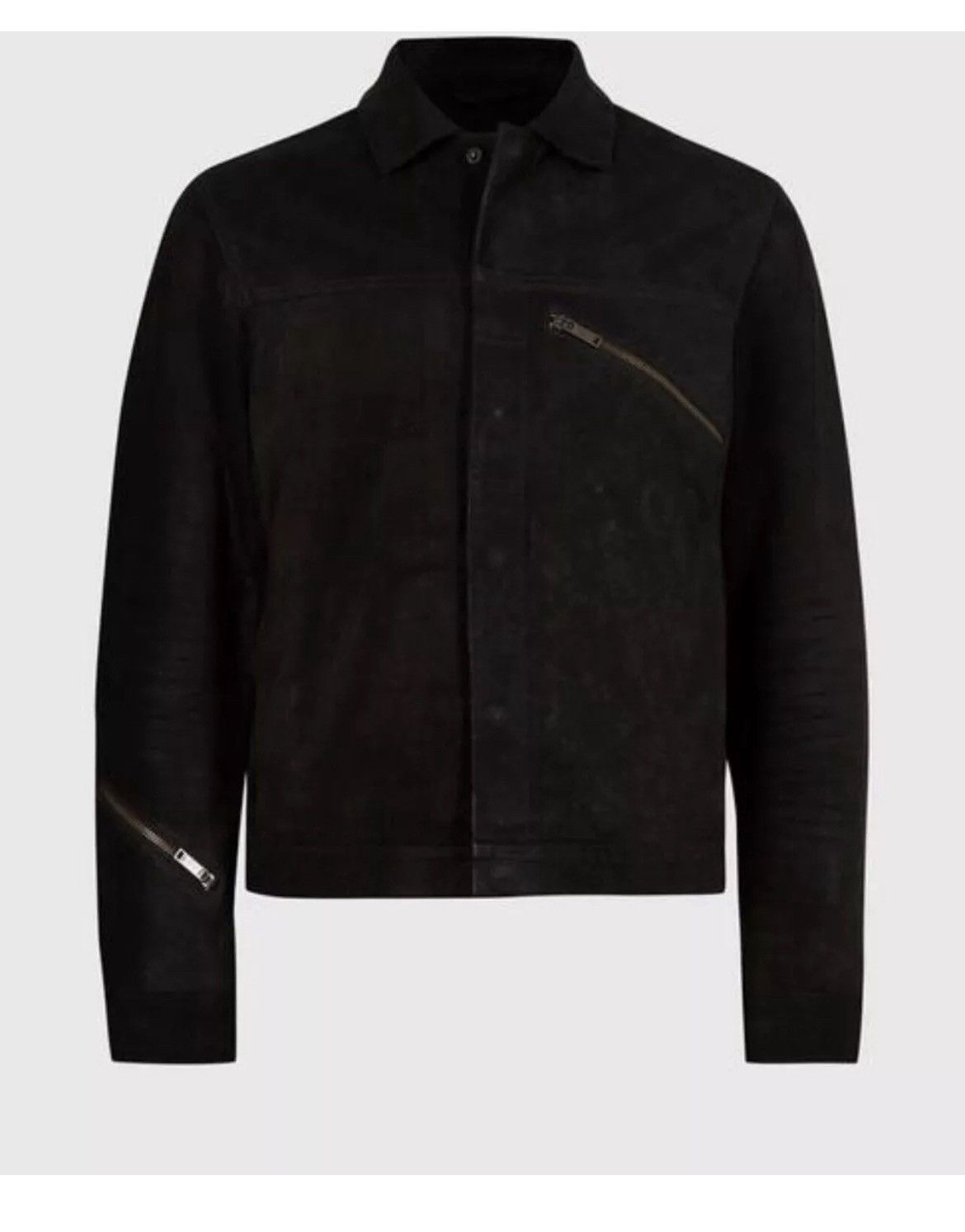 John Varvatos Jungin Black Leather Moto Jacket. Small Size US S / EU 44-46 / 1 - 1 Thumbnail
