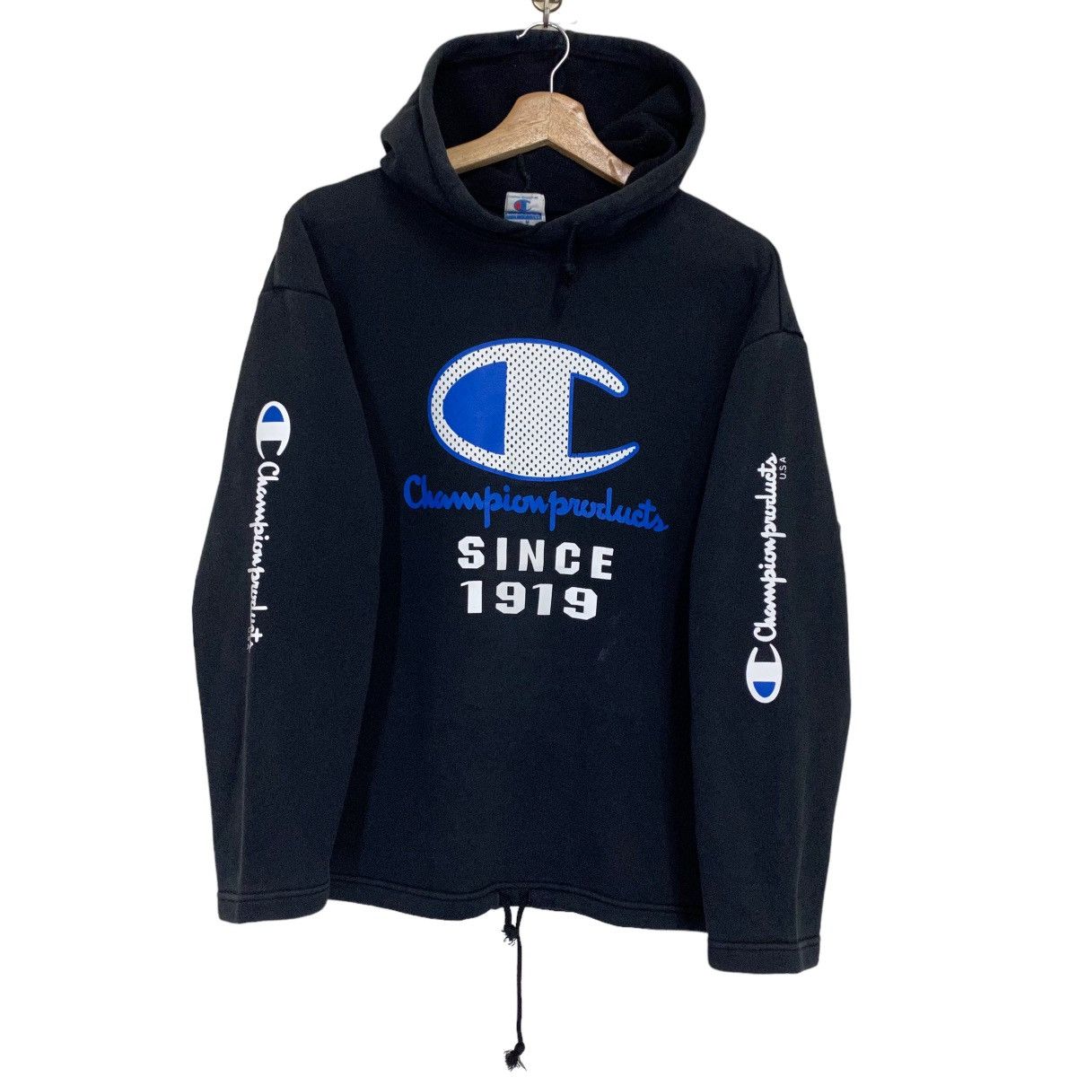 Champion × Japanese Brand × Vintage Vintage Championproduct Big Logo Pullover Hoodie Size US M / EU 48-50 / 2 - 5 Thumbnail