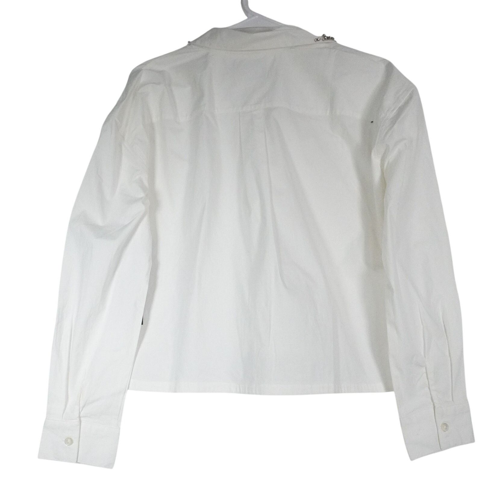Other EUC Tuckernuck Cropped Jasper Button-Down Blouse Large Size L / US 10 / IT 46 - 14 Thumbnail