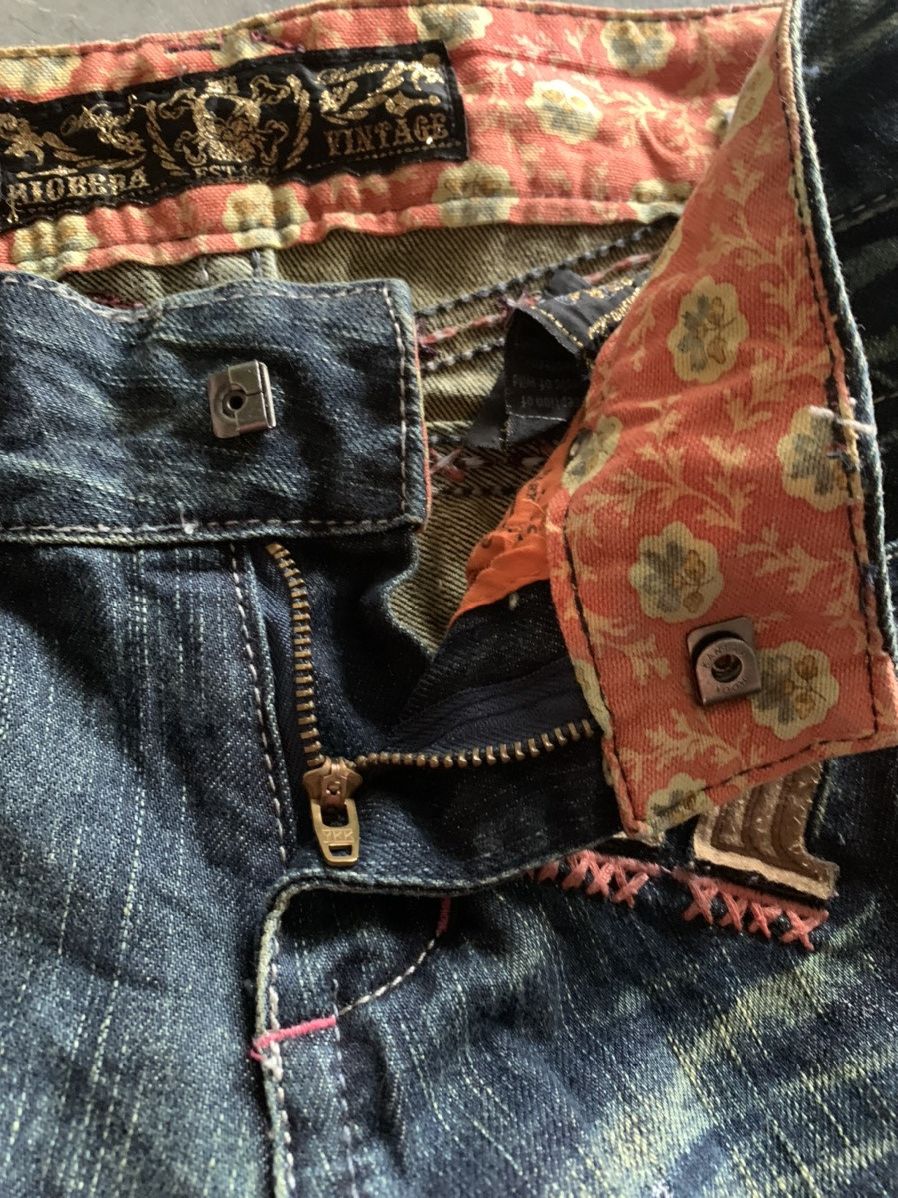 If Six Was Nine y2k rusty flare riobera jeans spellout embroidery hi-rise Size US 30 / EU 46 - 8 Thumbnail
