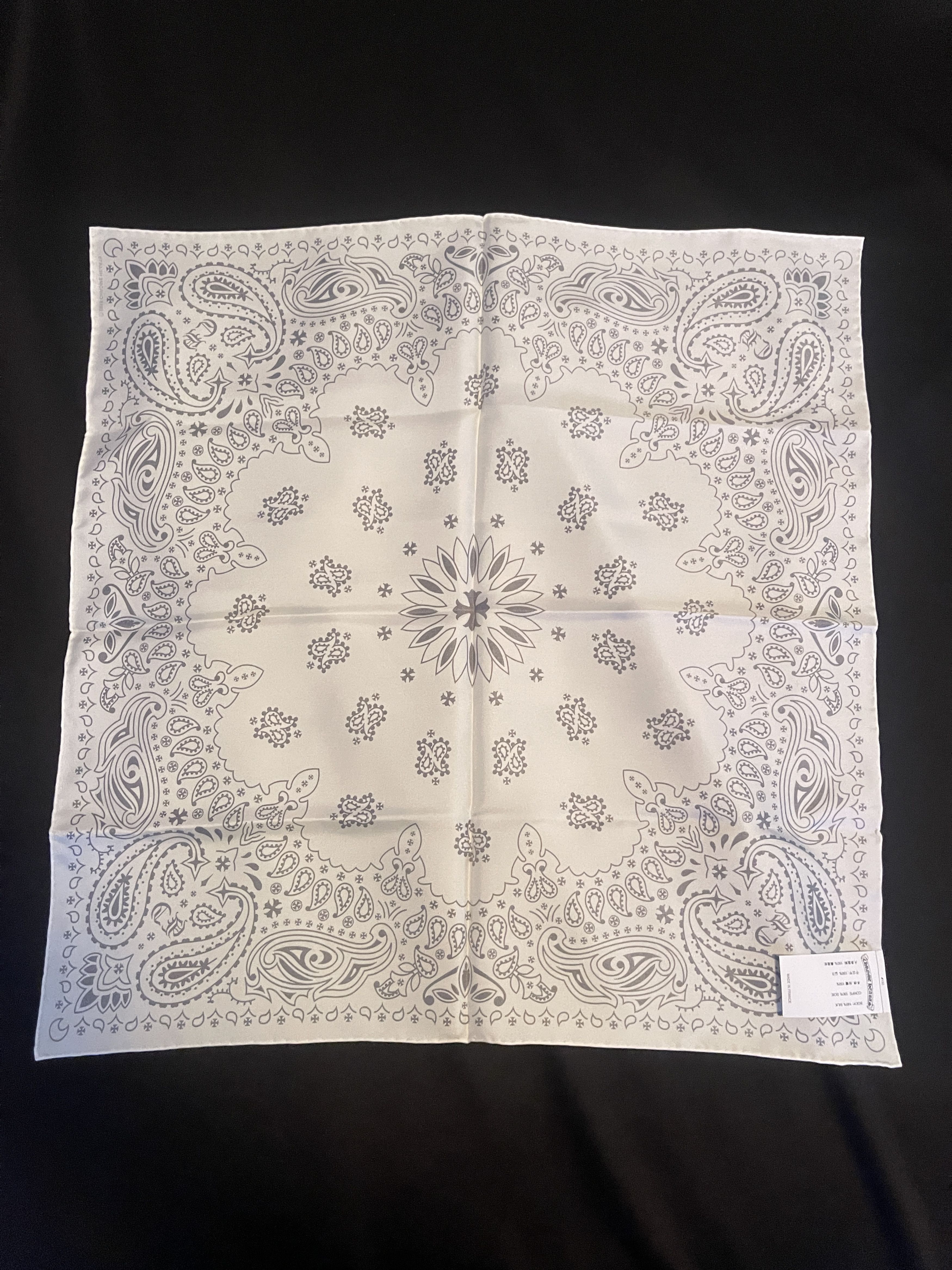 Chrome Hearts Chrome Hearts White Silk Bandana Size ONE SIZE - 9 Thumbnail