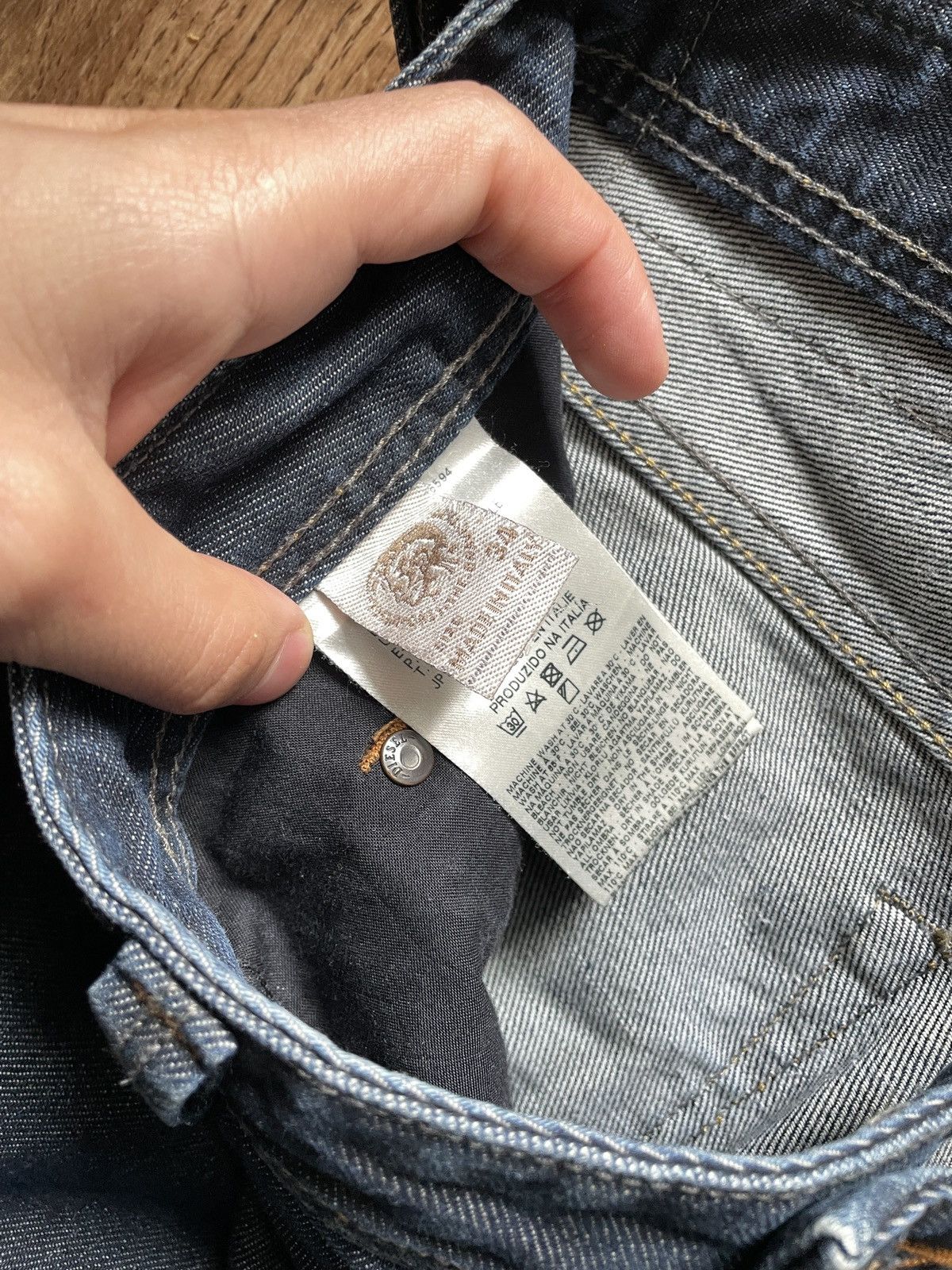 Diesel Vintage Diesel Larkee Blue Wash Distressed Loose Jeans Size US 34 / EU 50 - 10 Thumbnail