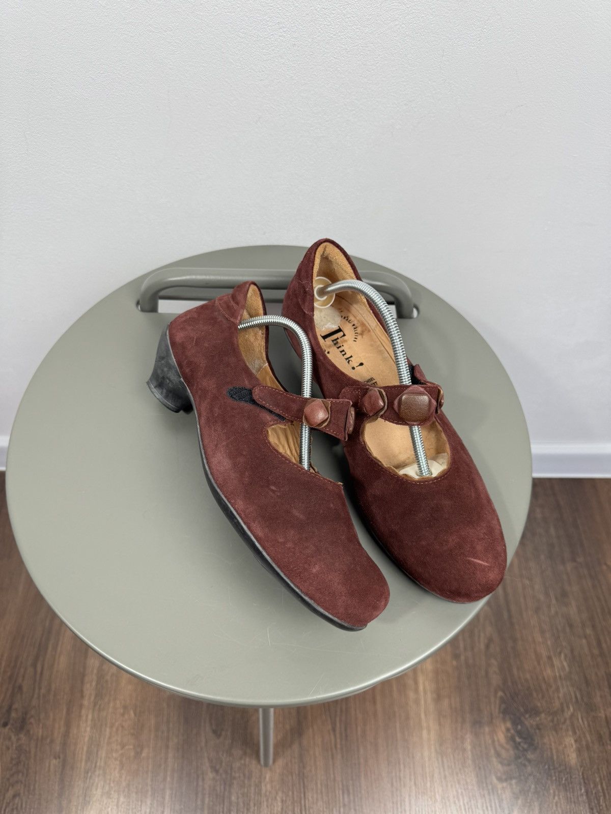 Other Think Burgundy Suede Mary Jane Shoes Low Heel Women’s EU 38 Size US 7 / IT 37 - 1 Thumbnail