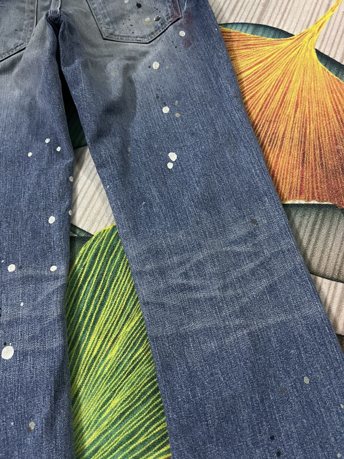 Japanese Brand 💥Flare💥Vanquish Distress Painted Flare Jean Very Rare Size US 30 / EU 46 - 18 Thumbnail
