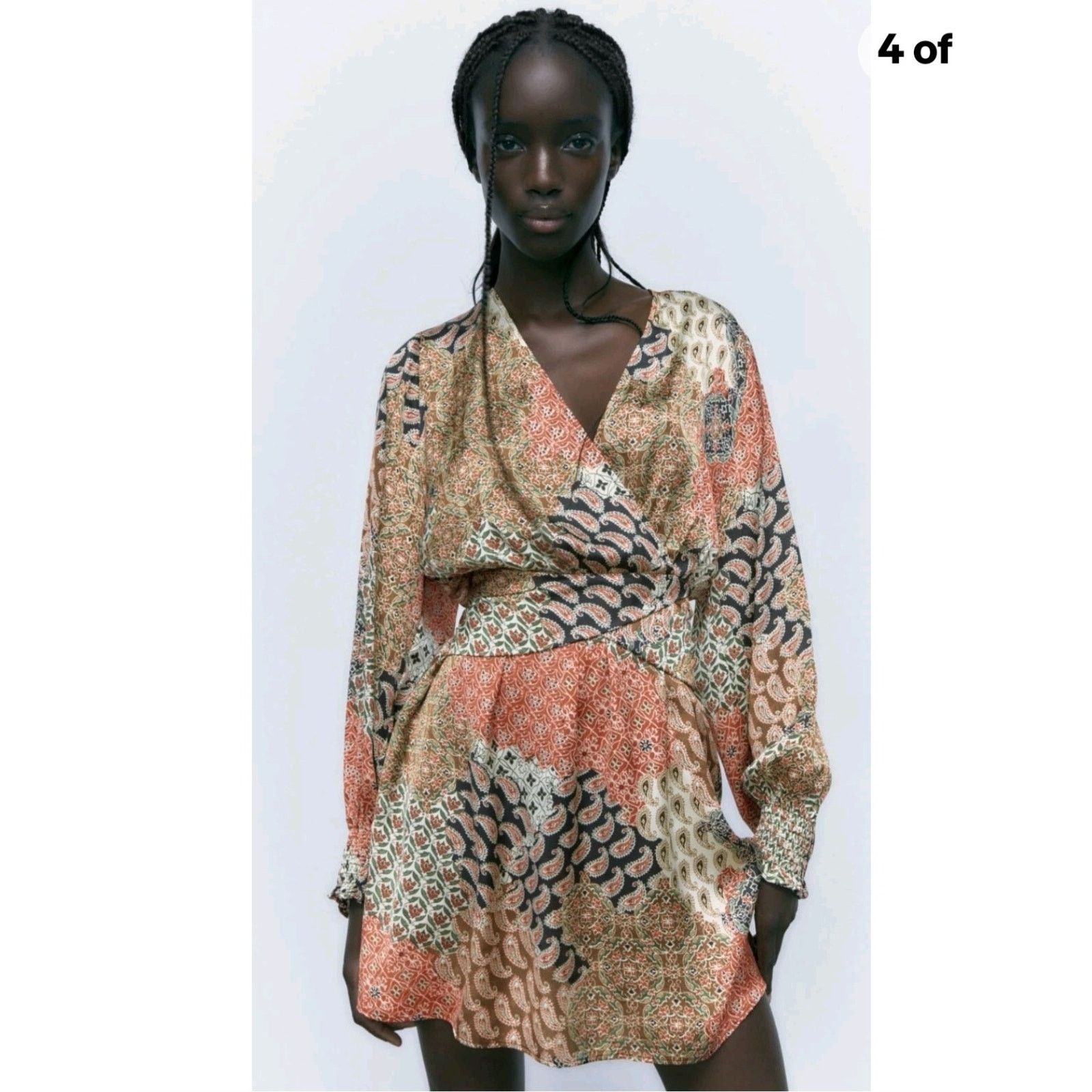Zara Zara Print Dress Boho hippy Festival goldy peach Size M / US 6-8 / IT 42-44 - 1 Thumbnail