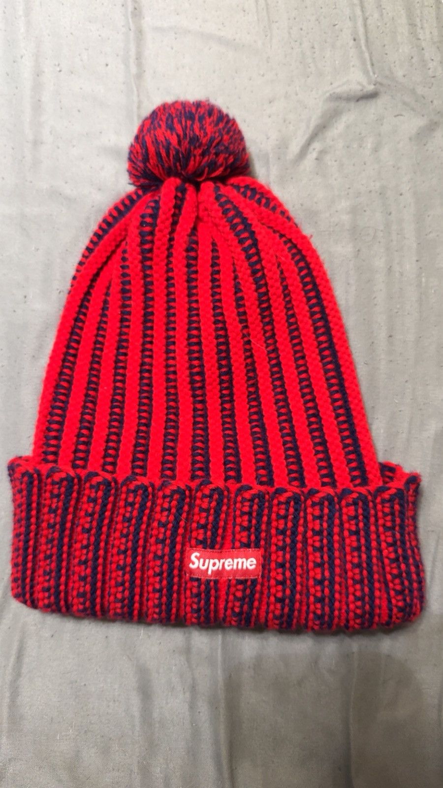 Supreme Supreme Contrast Stripe Beanie Red Size ONE SIZE - 1 Thumbnail
