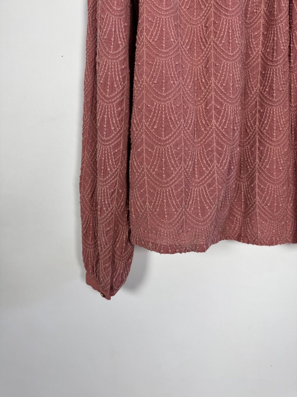 Sezane Sezane Paris Viscose Blouse Textured Long Sleeve Top Sz S/M Size S / US 4 / IT 40 - 13 Thumbnail