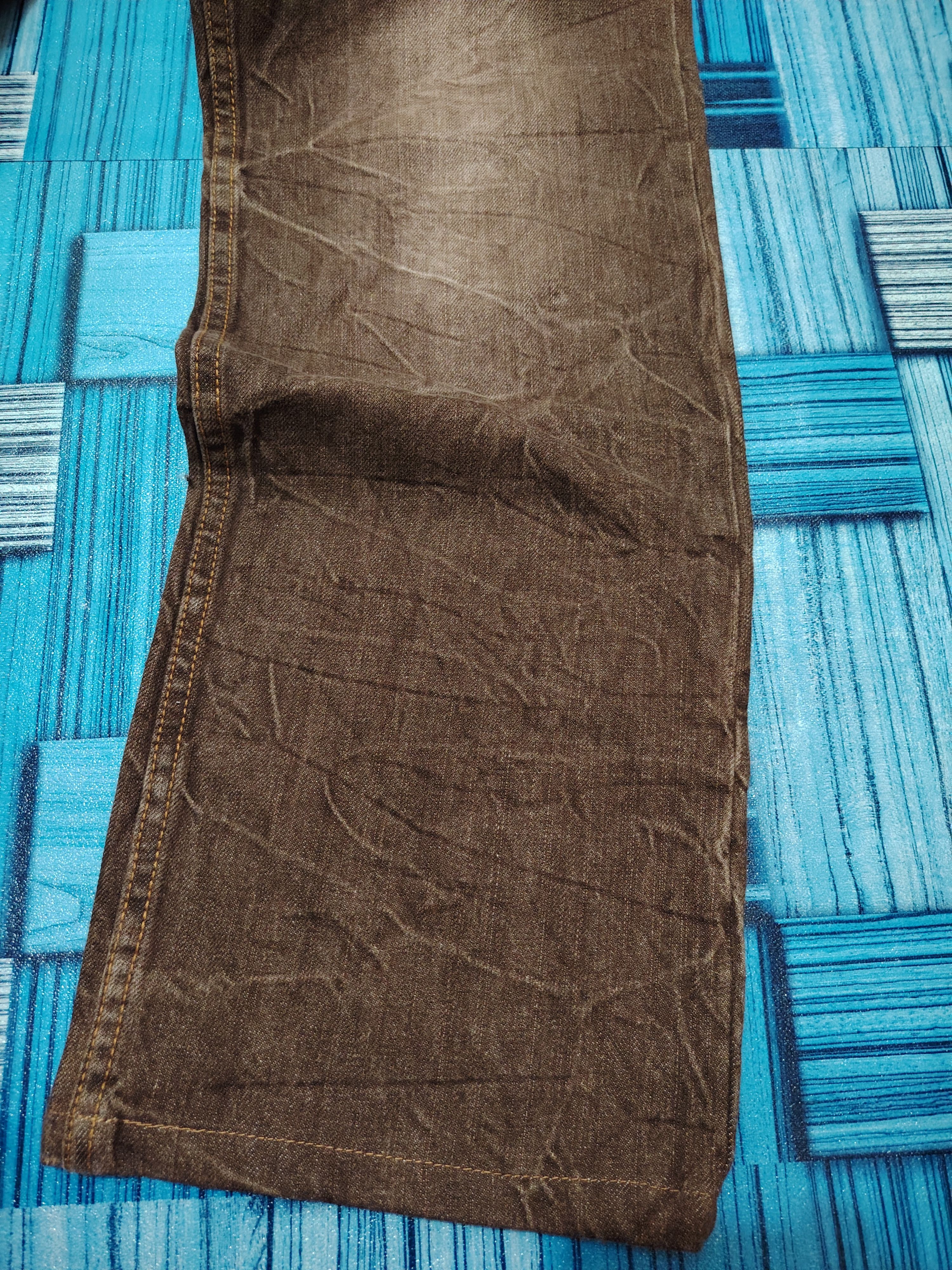 Who Decides War Rare Japanese Brown Nylaus Double waist Flared Jeans Size US 32 / EU 48 - 6 Thumbnail