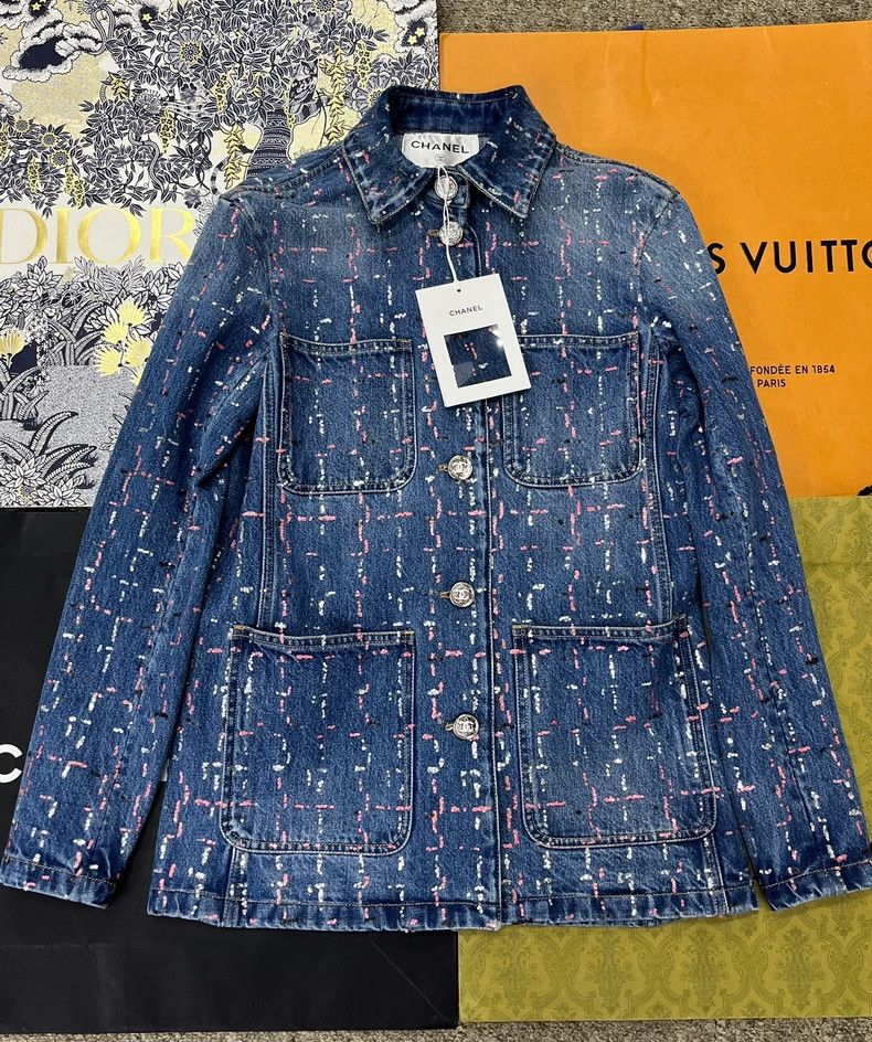 Chanel Chanel Sequin Denim Jacket - dmc Size US M / EU 48-50 / 2 - 1 Thumbnail