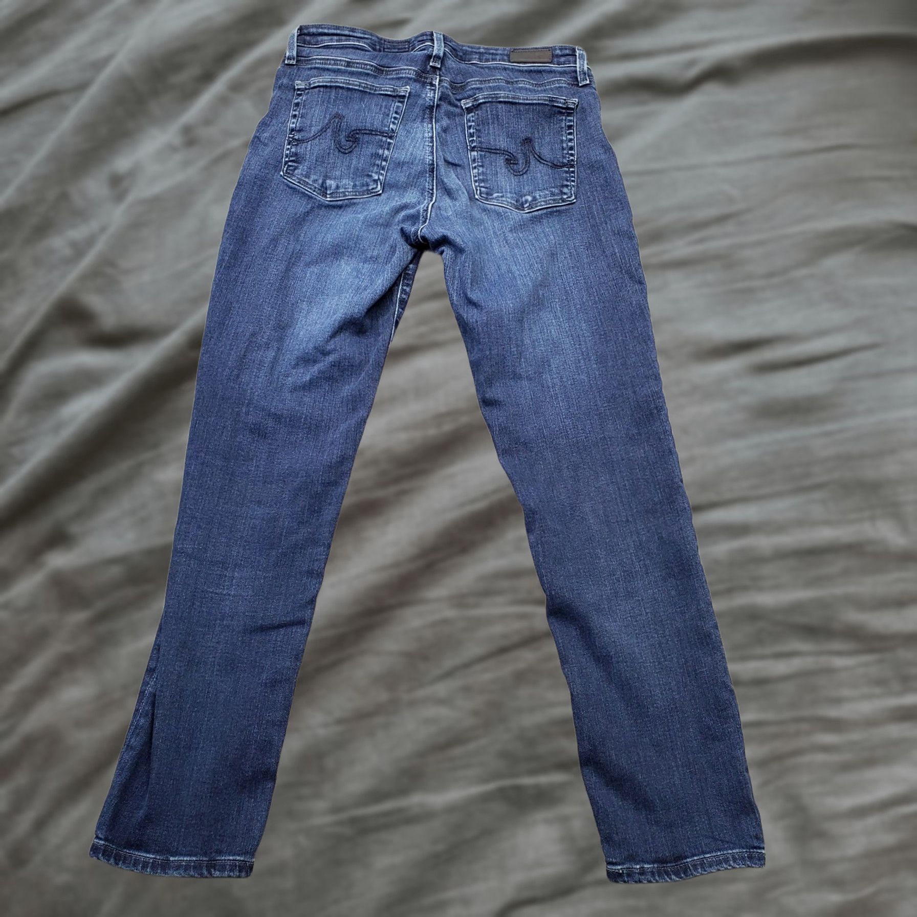 Denime AG Adriano Goldschmied Skinny Jeans Womens 30R Blue Denim Stitch 5-Pocket Stretch Design Jeans Size 30" / US 8 / IT 44 - 1 Thumbnail