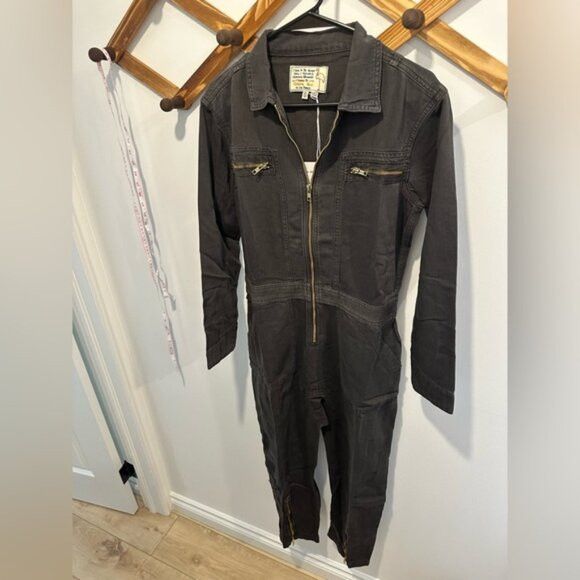 Free People SANDRINE ROSE x FREE PEOPLE BLACK & GOLD JUMPSUIT Size 28" / US 6 / IT 42 - 1 Thumbnail
