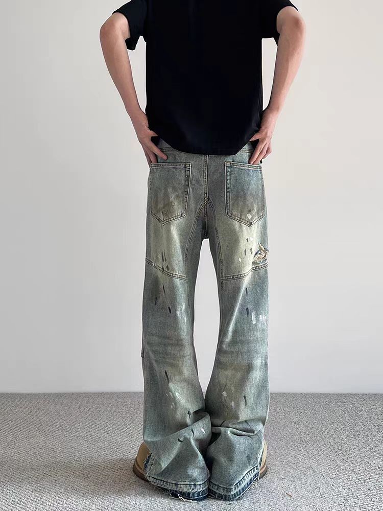Japanese Brand × Jean Vintage high street wasteland style ripped micro flare jeans Size US 32 / EU 48 - 3 Thumbnail