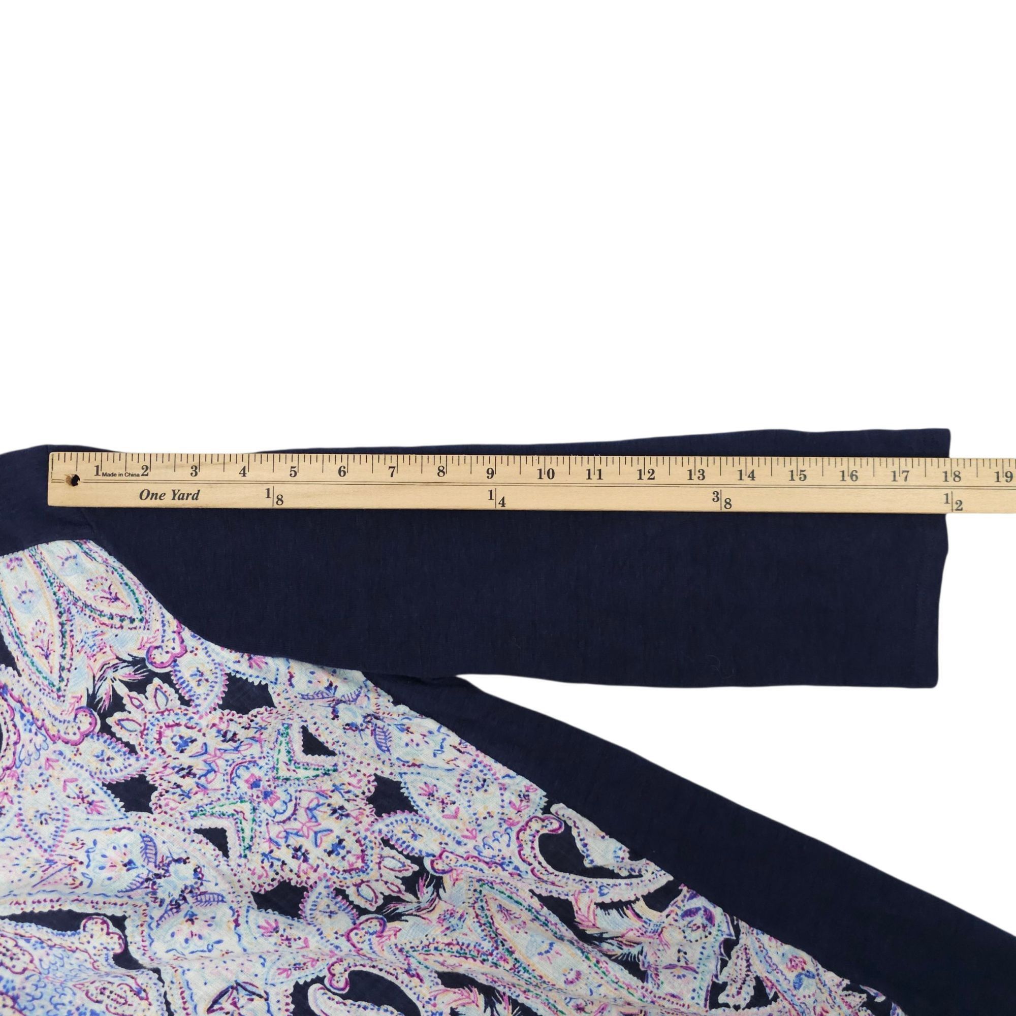 Chicos Chicos Pullover Top Womens 2 US L Paisley Linen 3/4 Sleeve Size L / US 10 / IT 46 - 6 Thumbnail