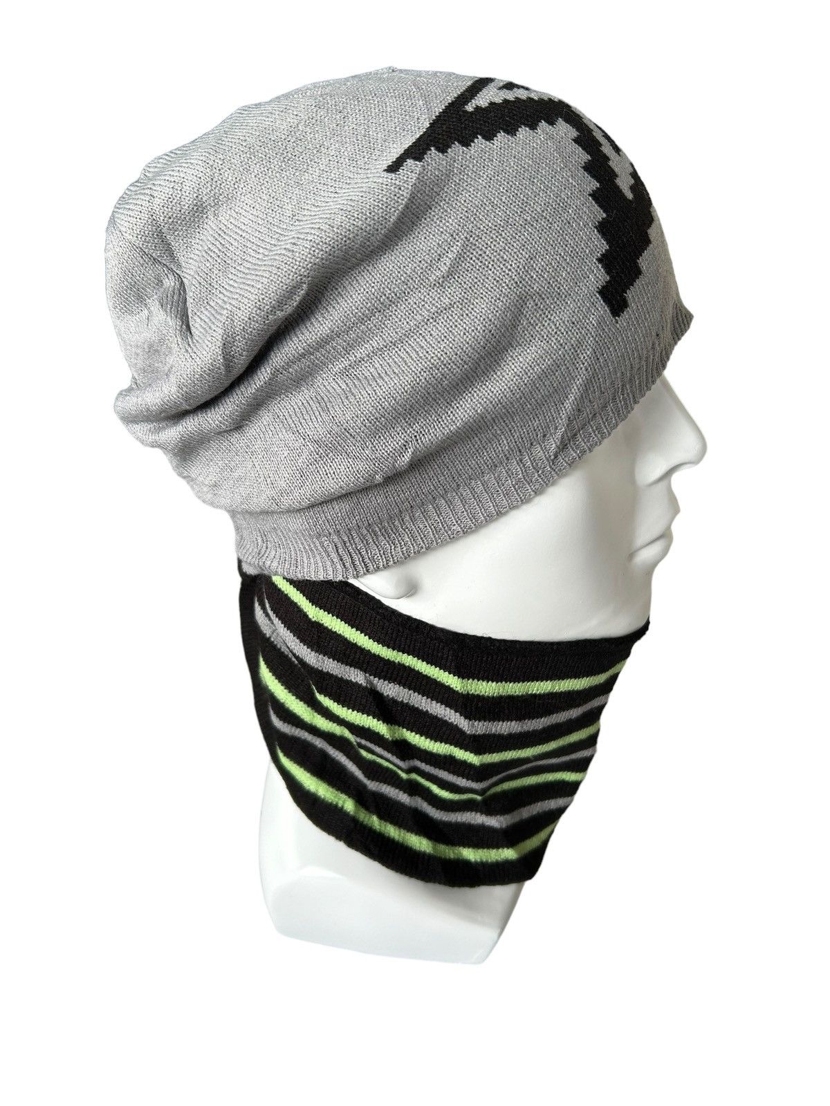 14th Addiction × Japanese Brand × Le Grande Bleu (L.G.B.) Punk Bondage Style Srixon Beanie Hats ☠️💀 Size ONE SIZE - 4 Thumbnail