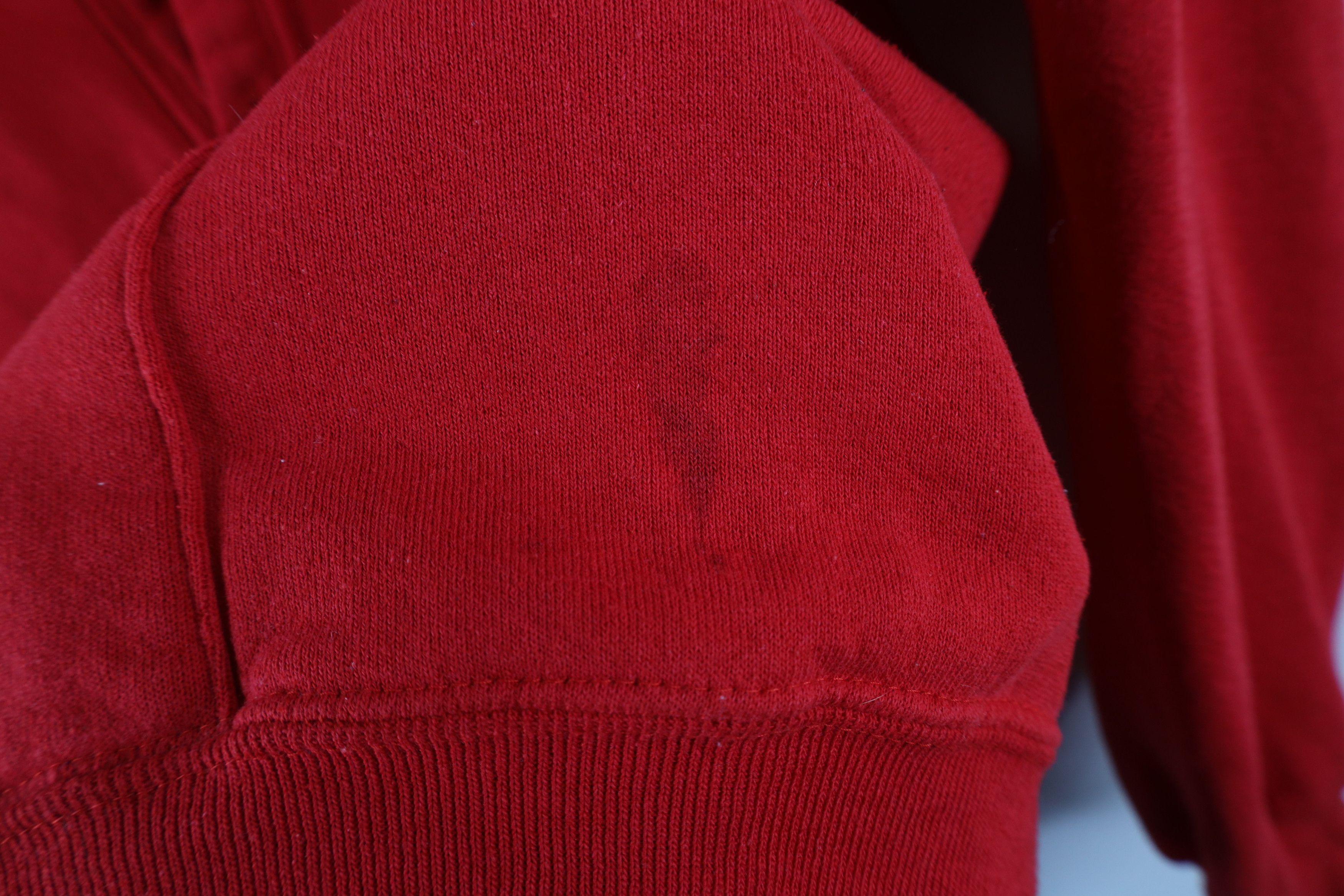 Vintage Vintage 90s Streetwear Blank Cardigan Sweatshirt Red USA Size US L / EU 52-54 / 3 - 8 Thumbnail