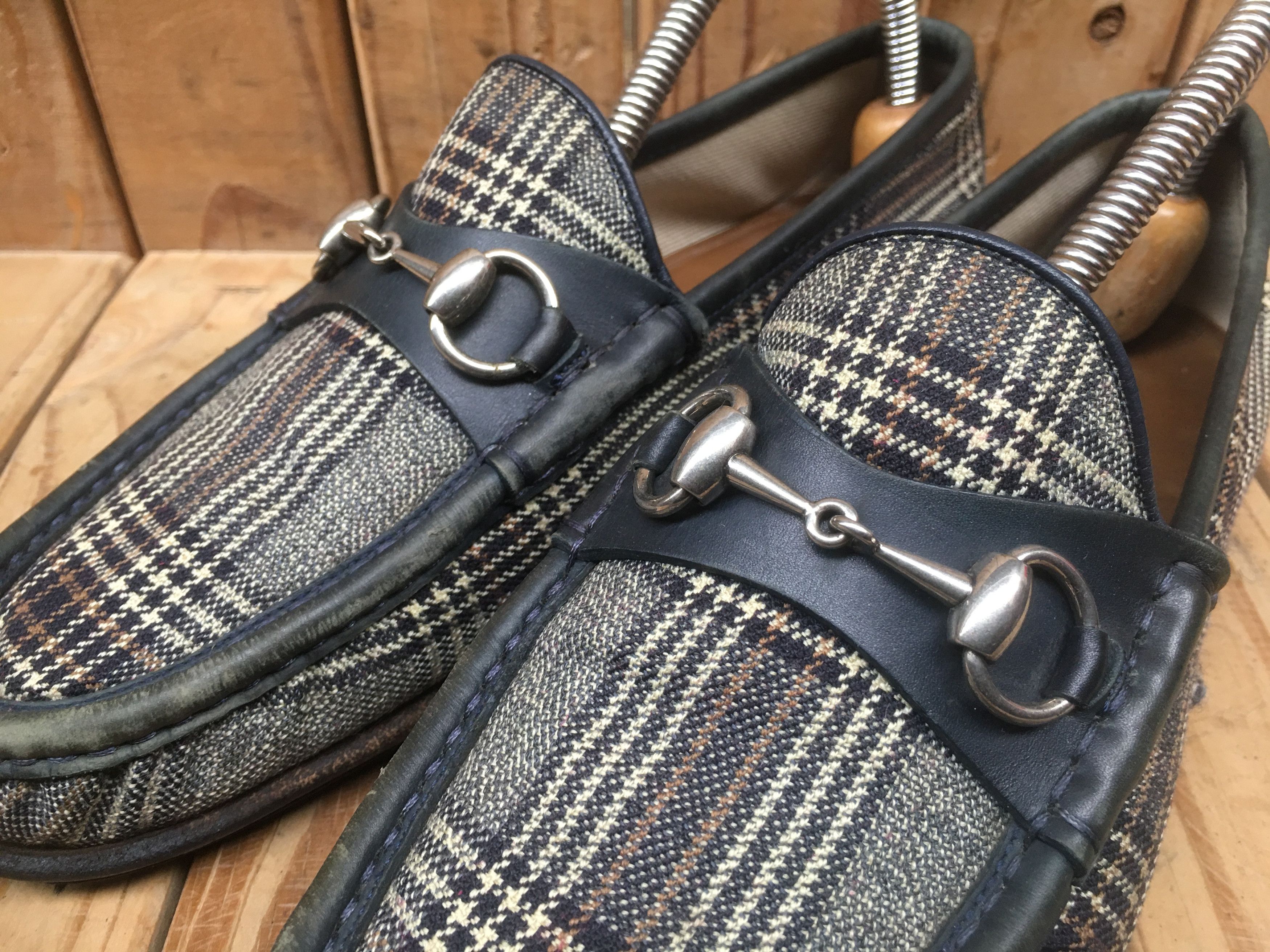 Gucci VTG 1953 Gucci blue checked denim loafers UK 6 Size US 6.5 / EU 39-40 - 15 Thumbnail