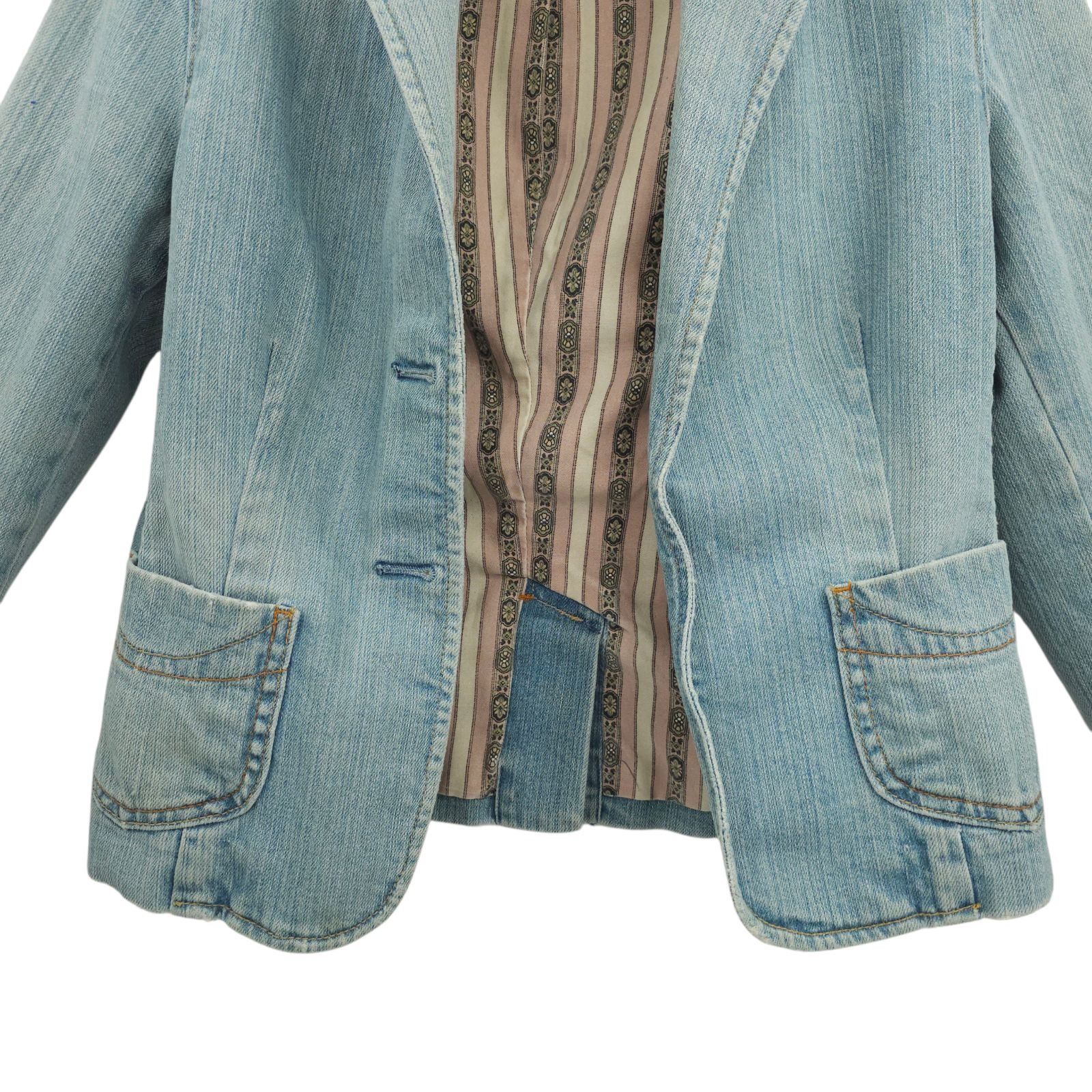 Gap GAP Denim Blazer Jacket Womens 2 READ Y2K Indie Light Wash Size XS / US 0-2 / IT 36-38 - 11 Thumbnail