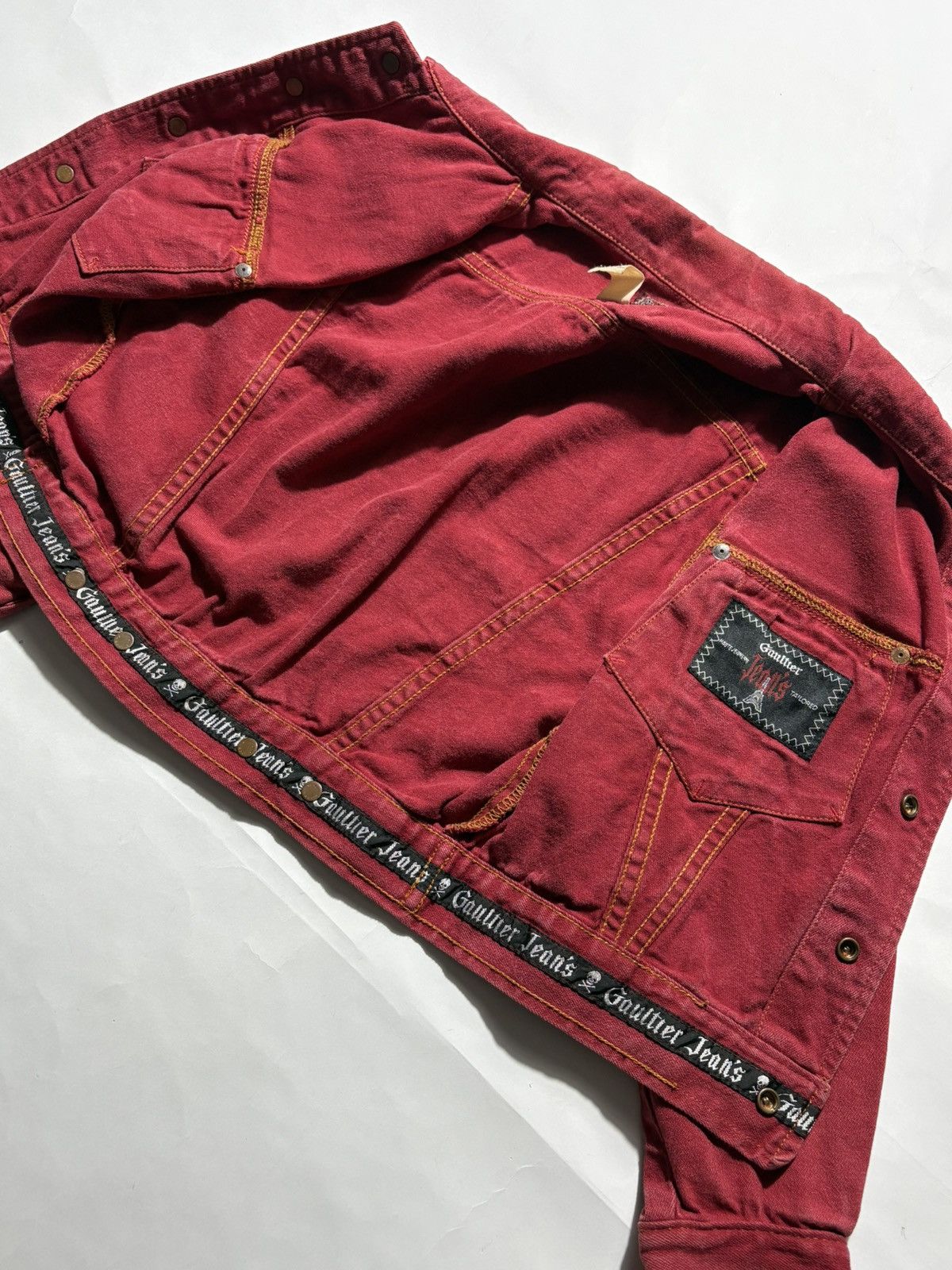 Jean Paul Gaultier 90’s JEAN PAUL GAULTIER CROPPED DENIM JACKET Size XS / US 0-2 / IT 36-38 - 7 Thumbnail