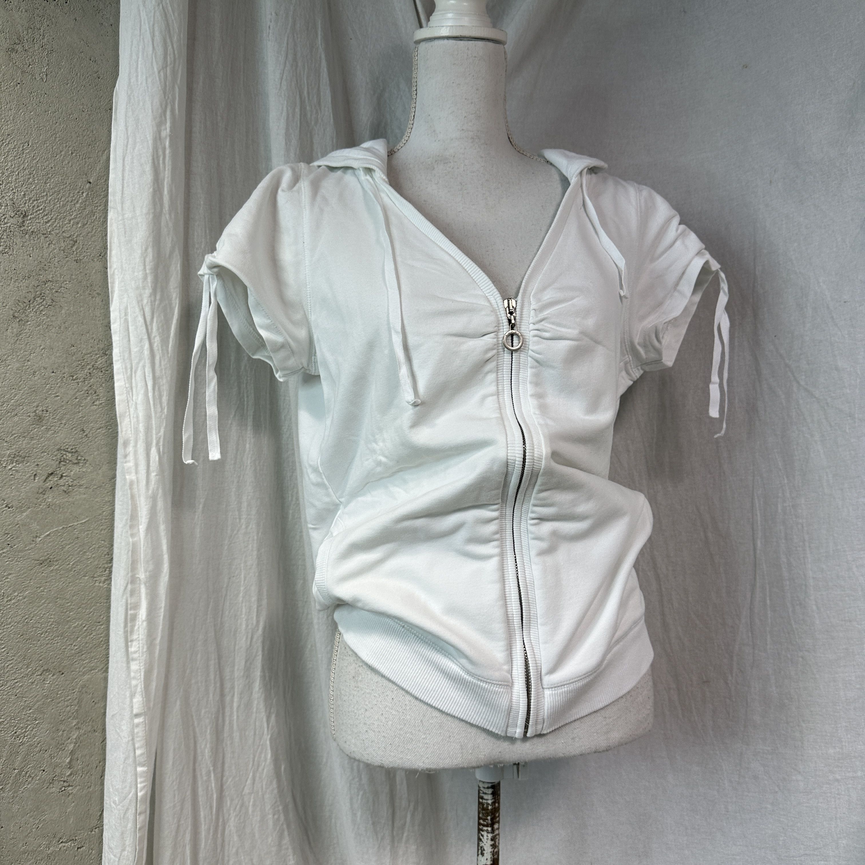 Vintage Vintage Sporty Streetwear Short Sleeve Hoodie Y2K Size XXL / US 16-18 / IT 52-54 - 6 Thumbnail
