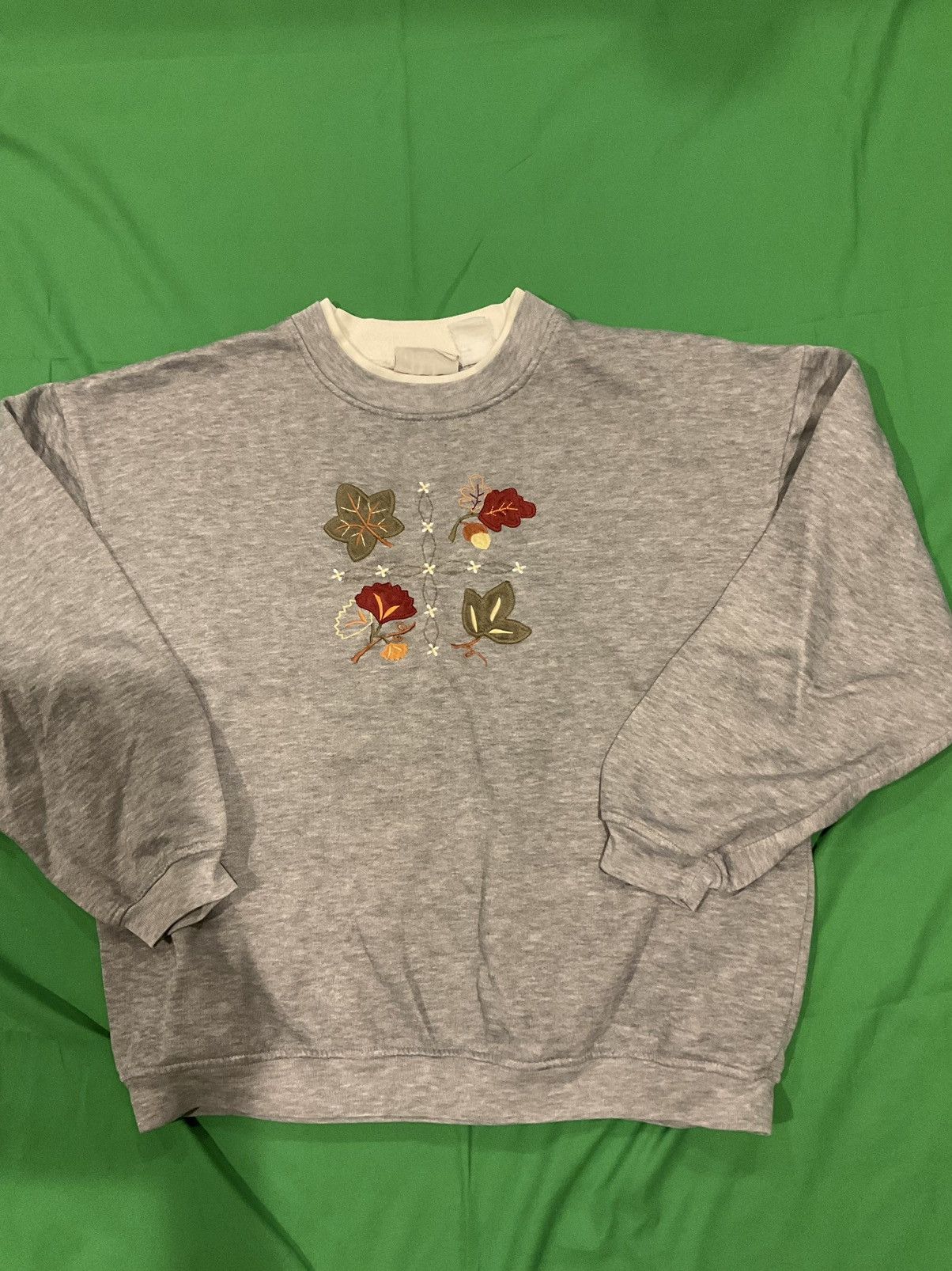 Vintage Vintage Fall Leaves sweatshirt crewneck Size L / US 10 / IT 46 - 1 Thumbnail