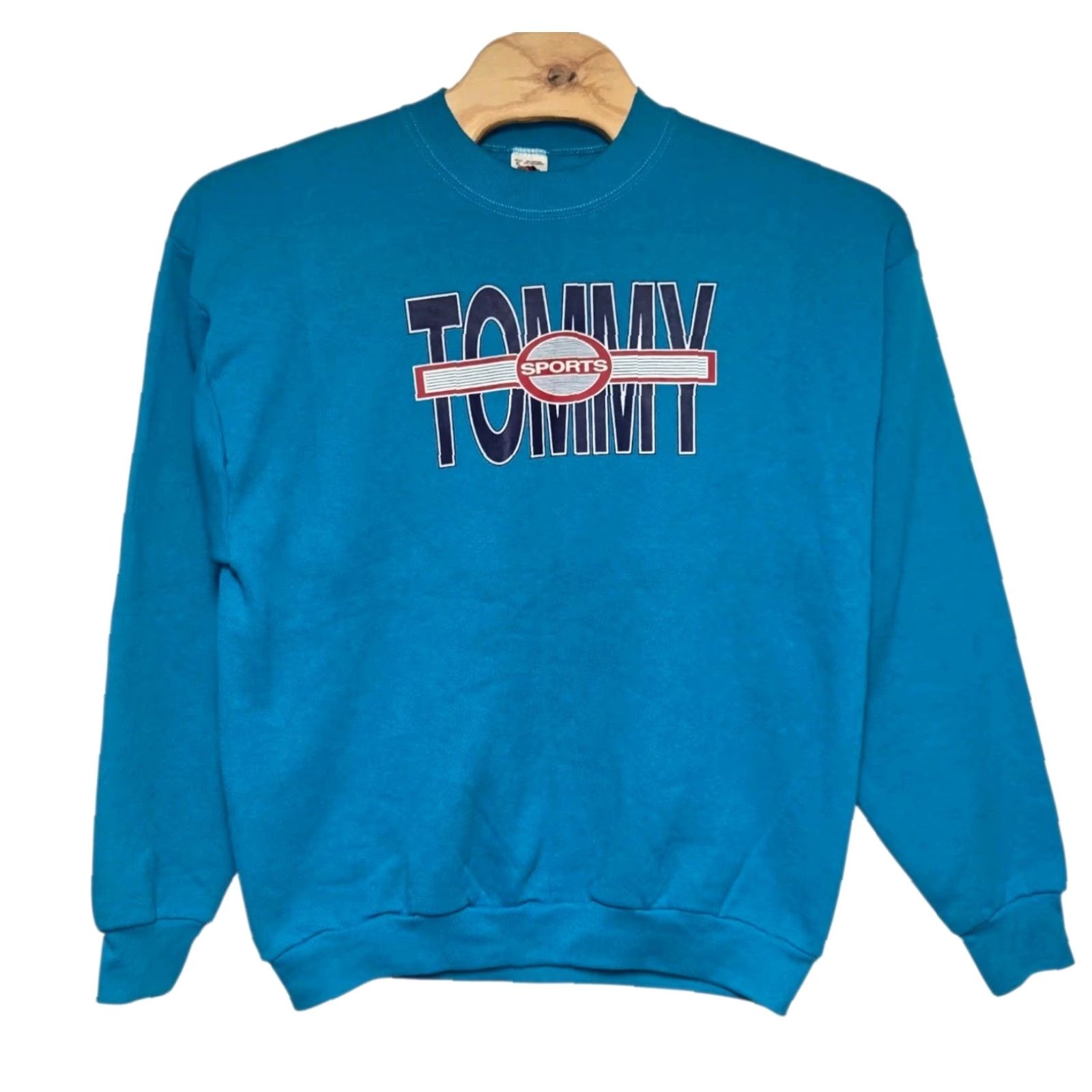 Fruit Of The Loom VINTAGE Tommy Hilfiger Sweatshirt Mens XL Blue Crewneck Pullover Tommy Sports 90s Size US XL / EU 56 / 4 - 2 Thumbnail