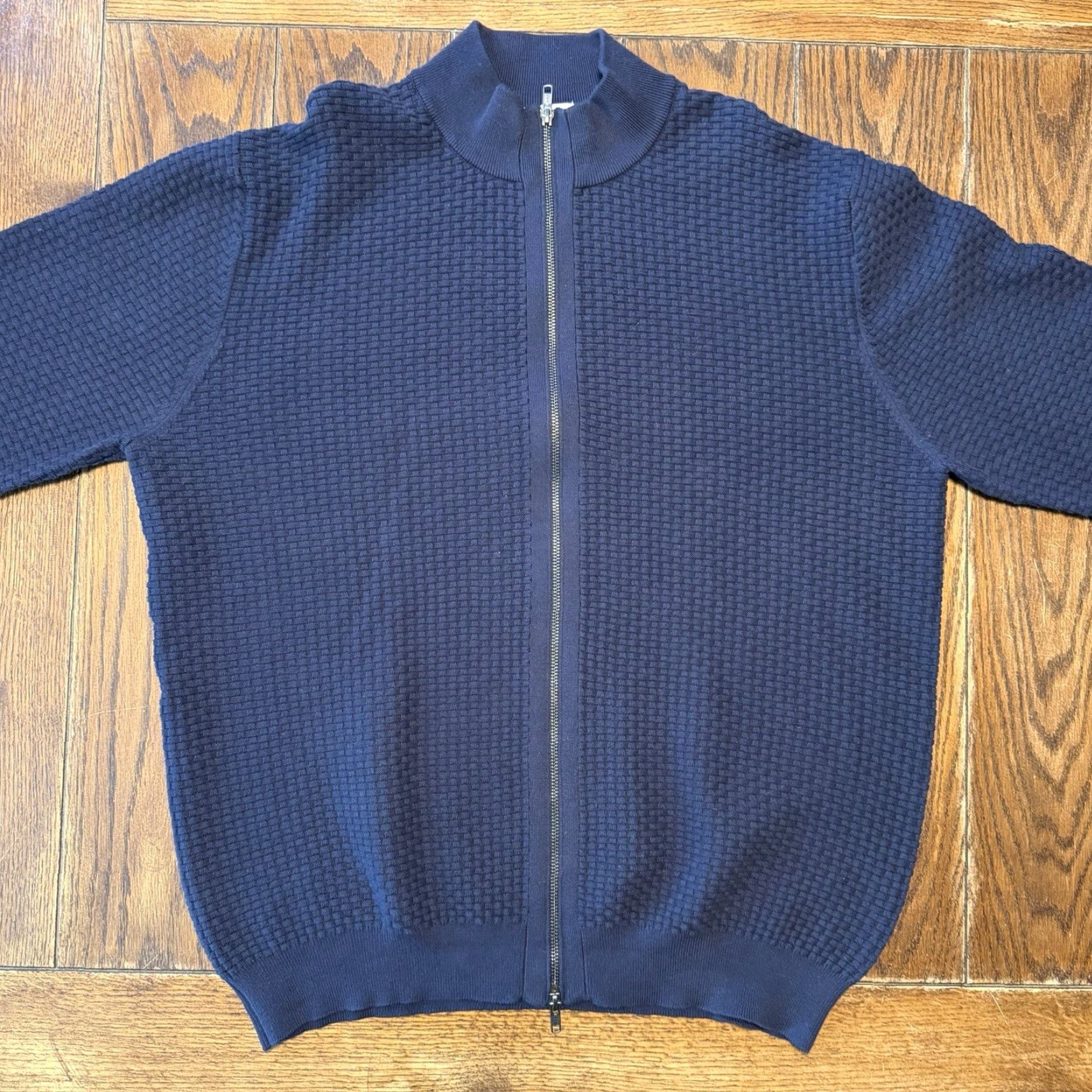 Vintage John Henric Sweden Sweater Mens XXL Blue Full Zip Knit Cardigan Size US XXL / EU 58 / 5 - 2 Thumbnail