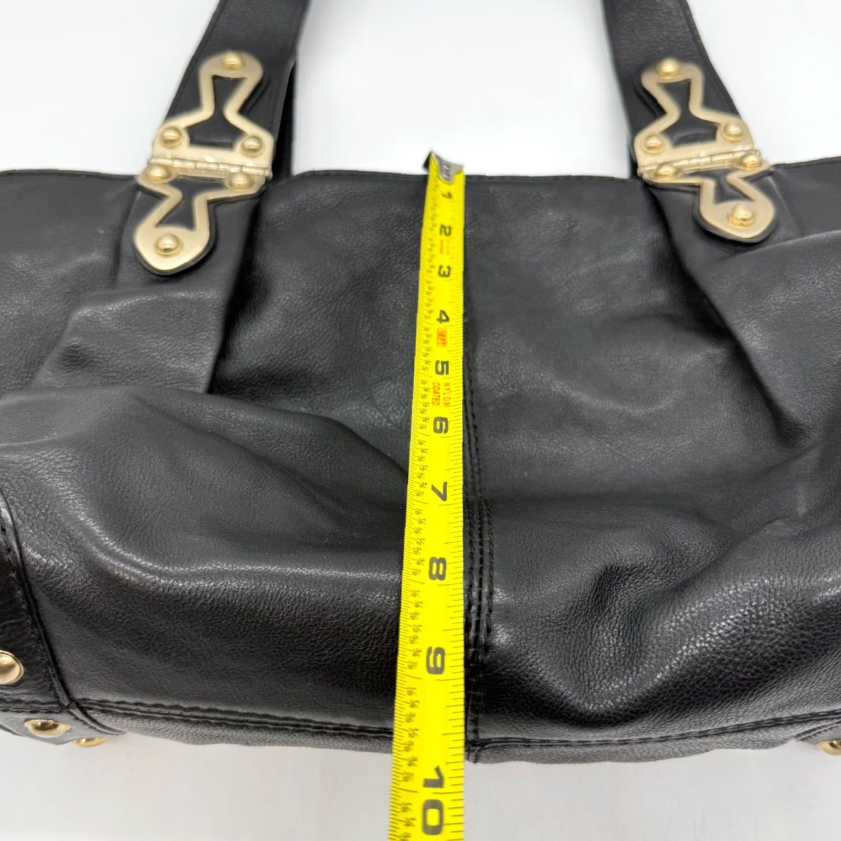 Michael Kors Michael Kors Black Pebble Leather Tote Bag Purse Gold Tone Hardware Double Strap Tote Women XS? Size ONE SIZE - 2 Thumbnail