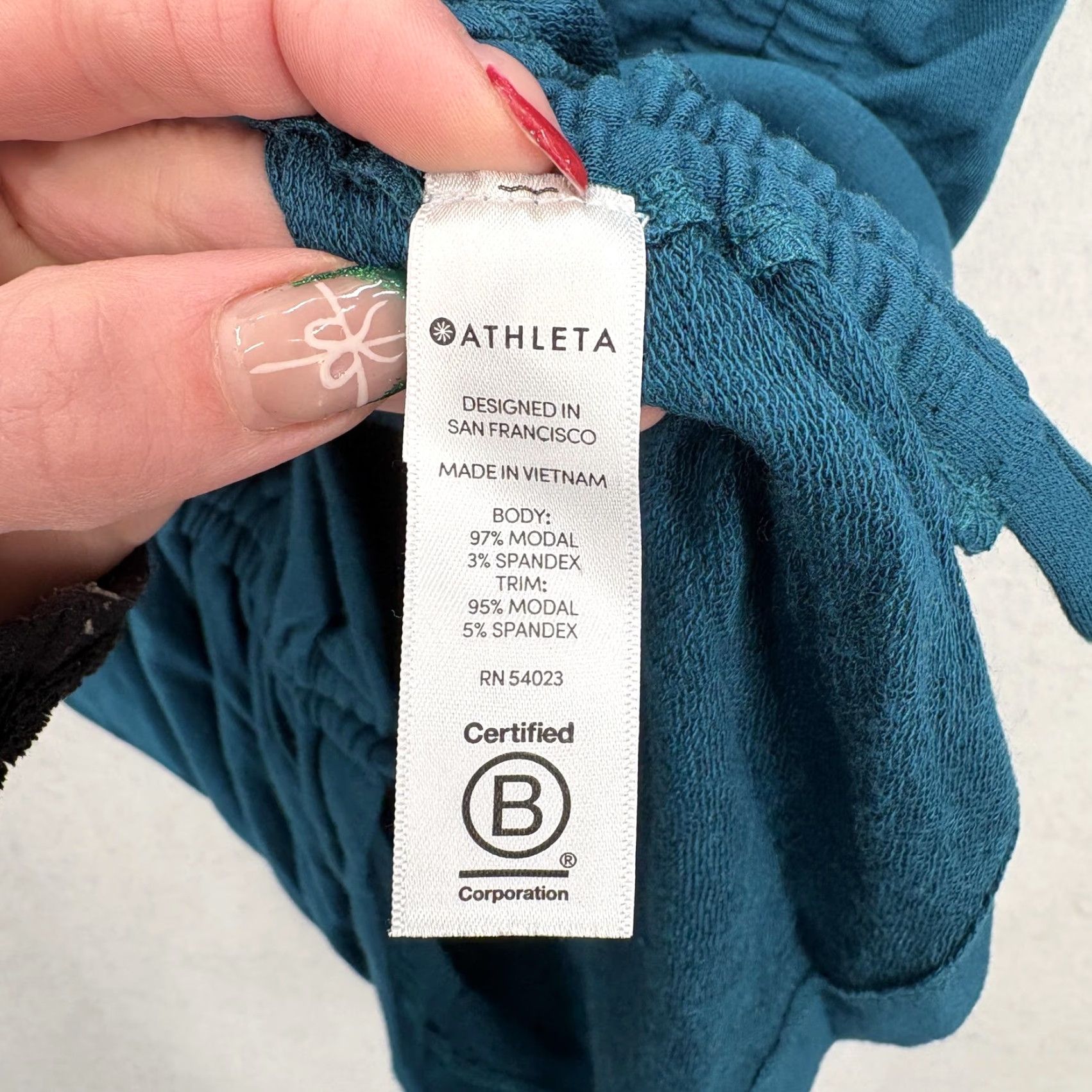 Athleta Athleta Drishti Ruched Sweatshirt Womens Medium Blue Long Sleeve Yoga Gym Travel Size M / US 6-8 / IT 42-44 - 5 Thumbnail