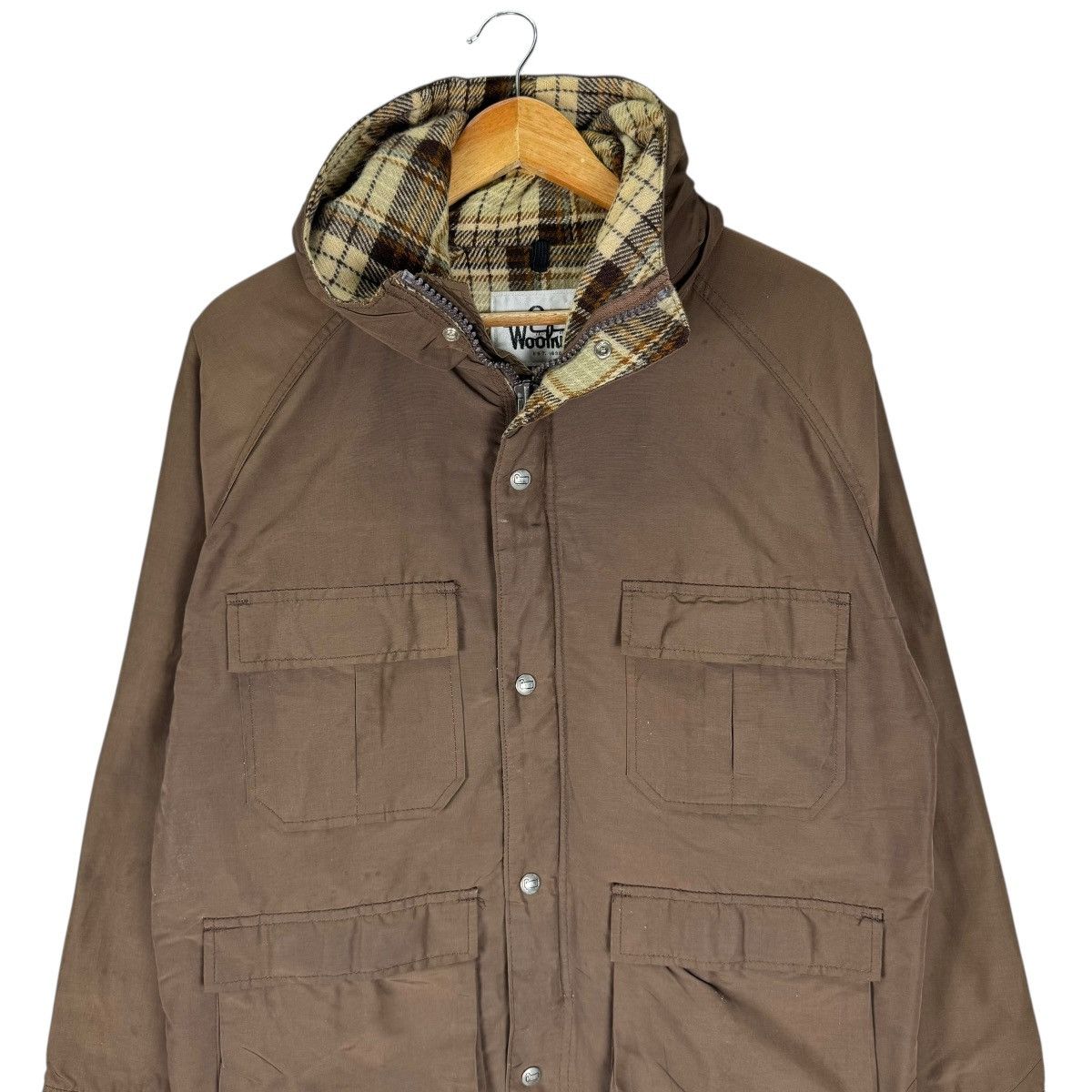 Woolrich Woolen Mills ☀️VINTAGE 70s WOOLRICH HOODIE MOUNTAIN PARKA JACKET Size US L / EU 52-54 / 3 - 4 Thumbnail
