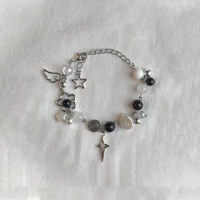 Jewelry Fashion Beads Dice Pendant Men's Bracelet in Silver