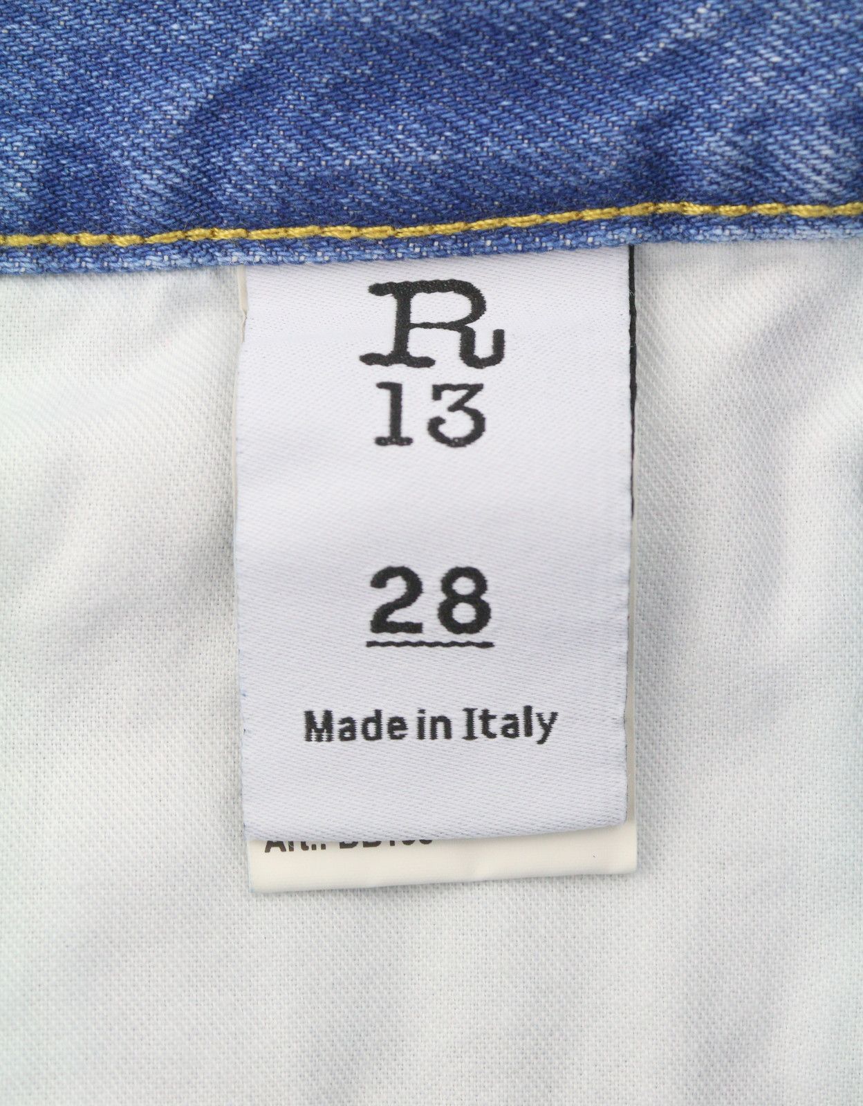 R13 CROSS OVER 28 Bain Blue Asymmetric PS26 Shorts 89416 Size 28" / US 6 / IT 42 - 9 Thumbnail