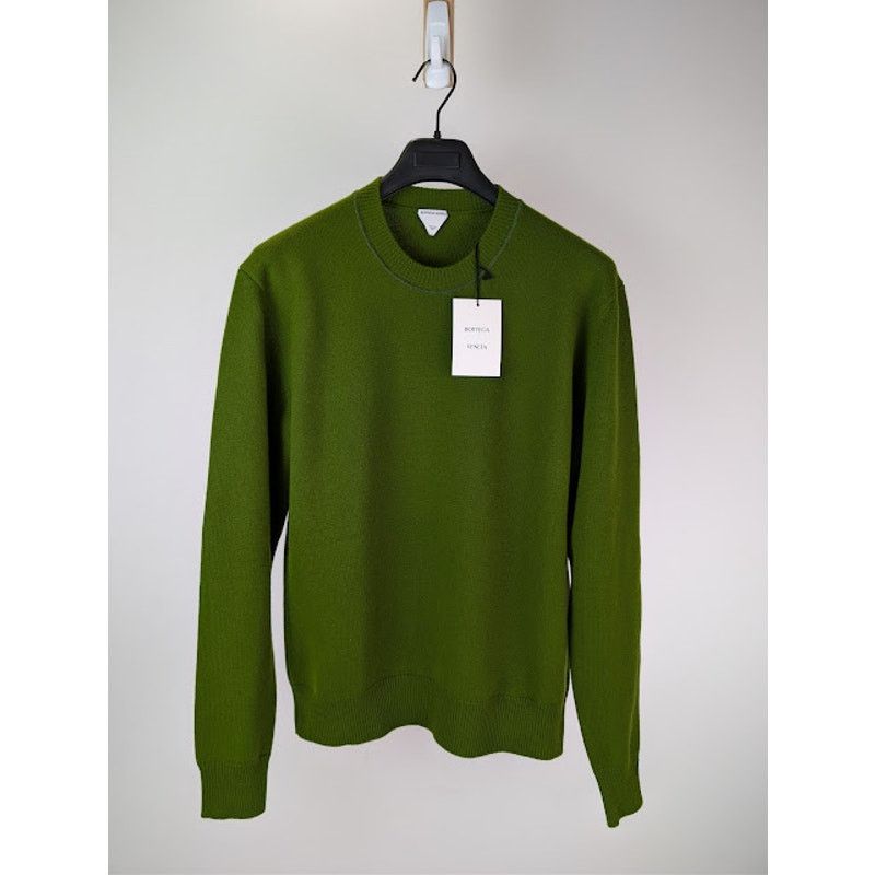 Bottega Veneta o1rshd1 Classic Cashmere Sweater in Olive Green Size US M / EU 48-50 / 2 - 9 Thumbnail