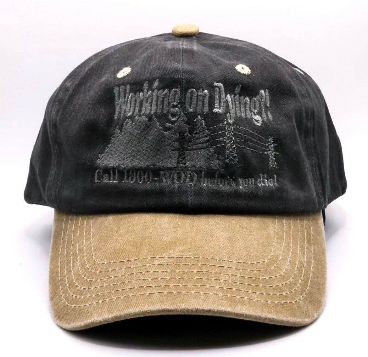 Pre-owned Streetwear Working On Dying Call Wod Hat Black / Khaki